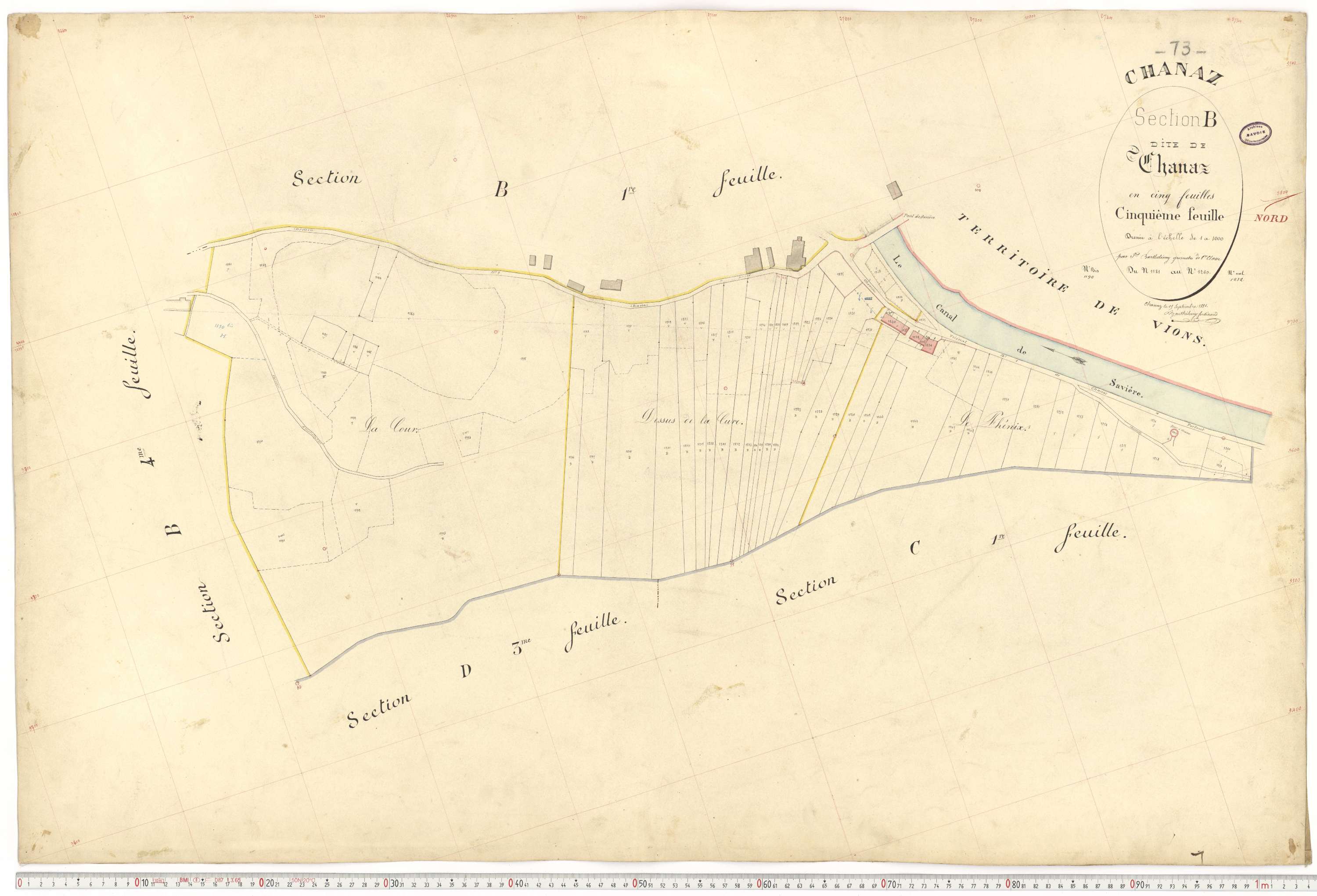 Chanaz - Cadastre français (1884).