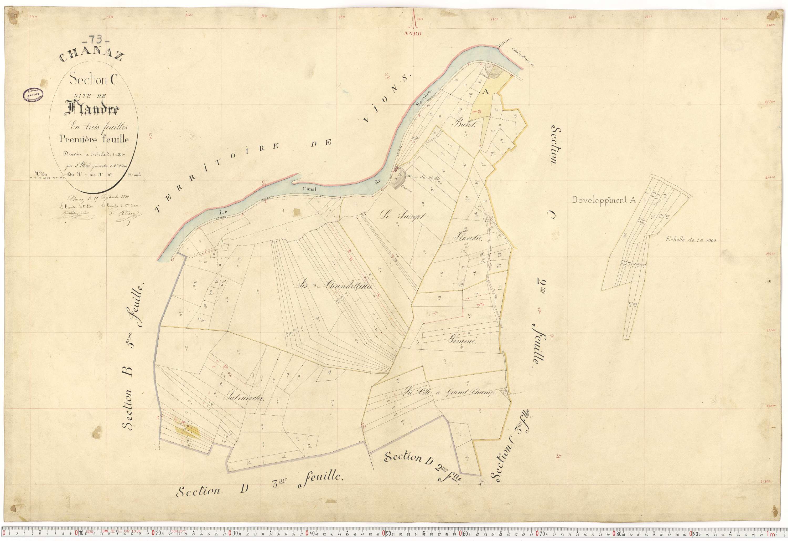 Chanaz - Cadastre français (1884).