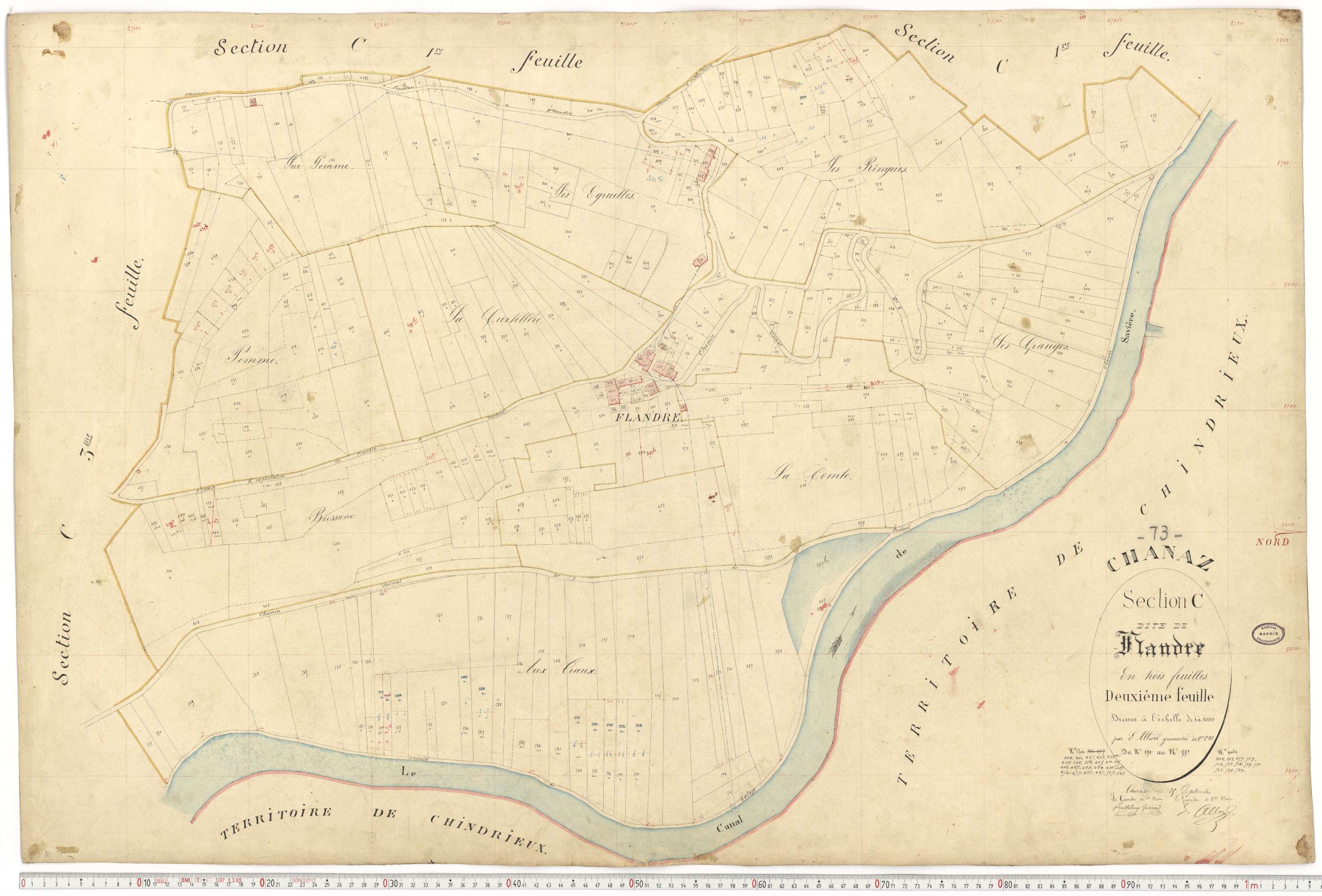 Chanaz - Cadastre français (1884).
