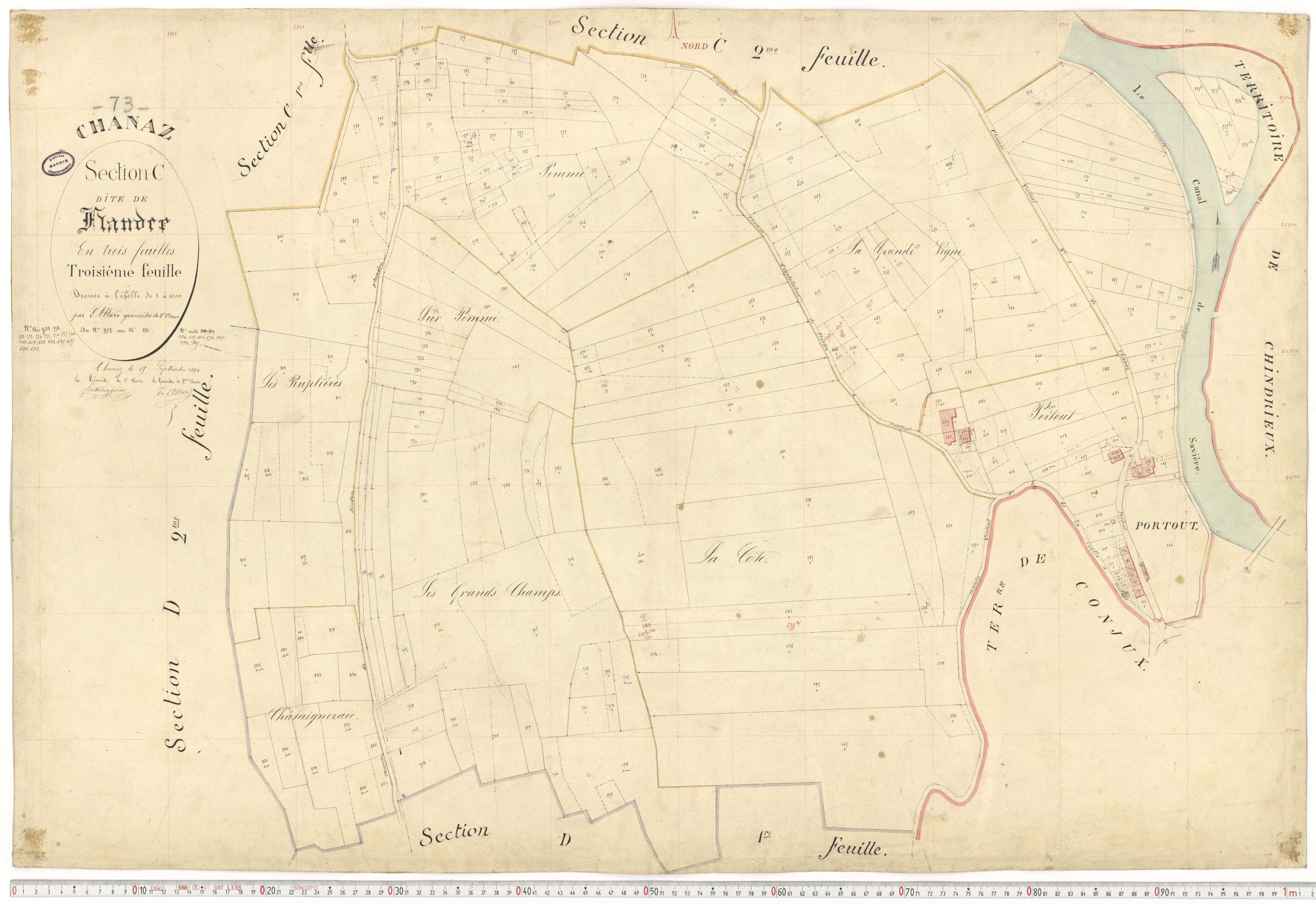 Chanaz - Cadastre français (1884).