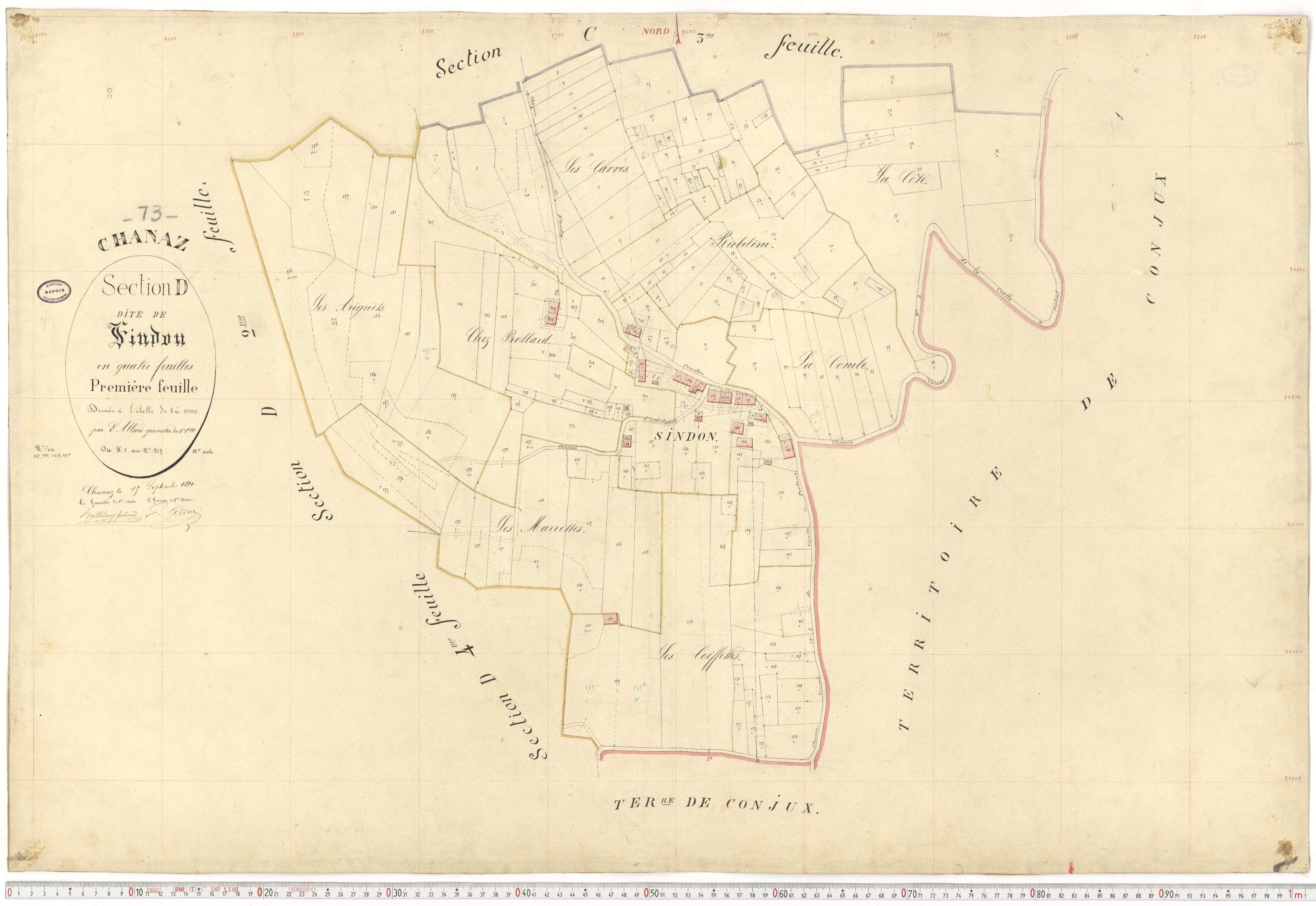 Chanaz - Cadastre français (1884).