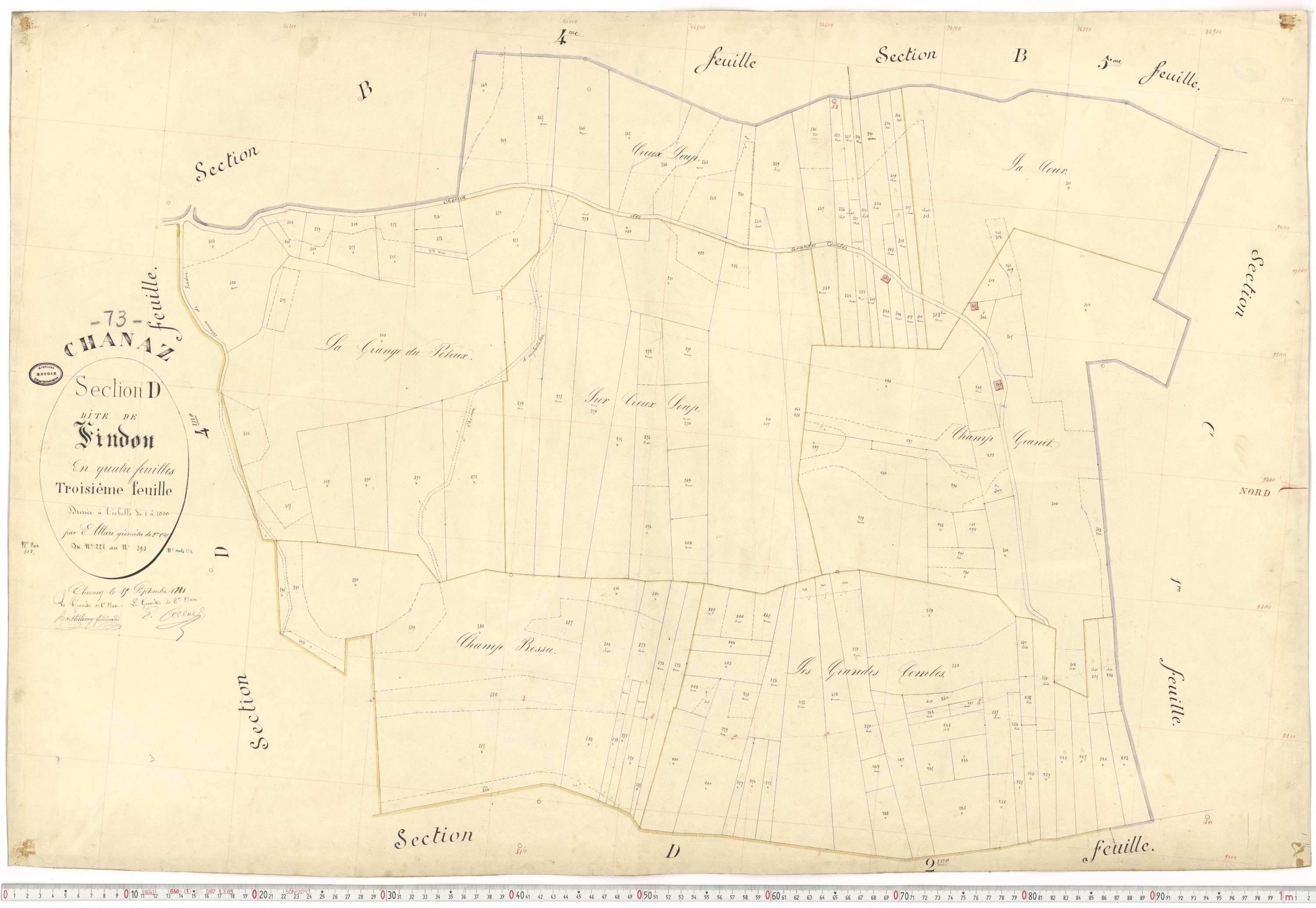 Chanaz - Cadastre français (1884).