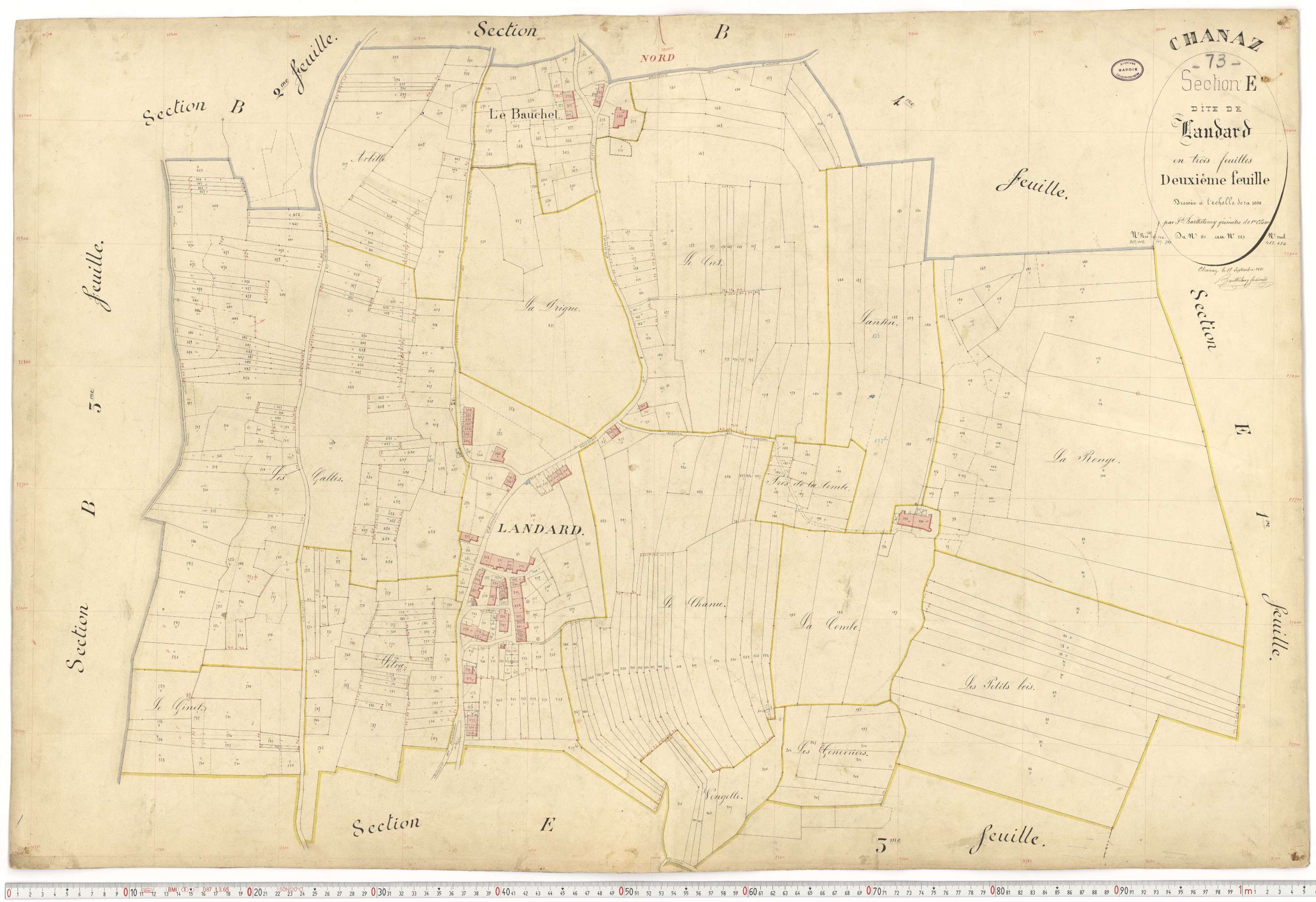 Chanaz - Cadastre français (1884).