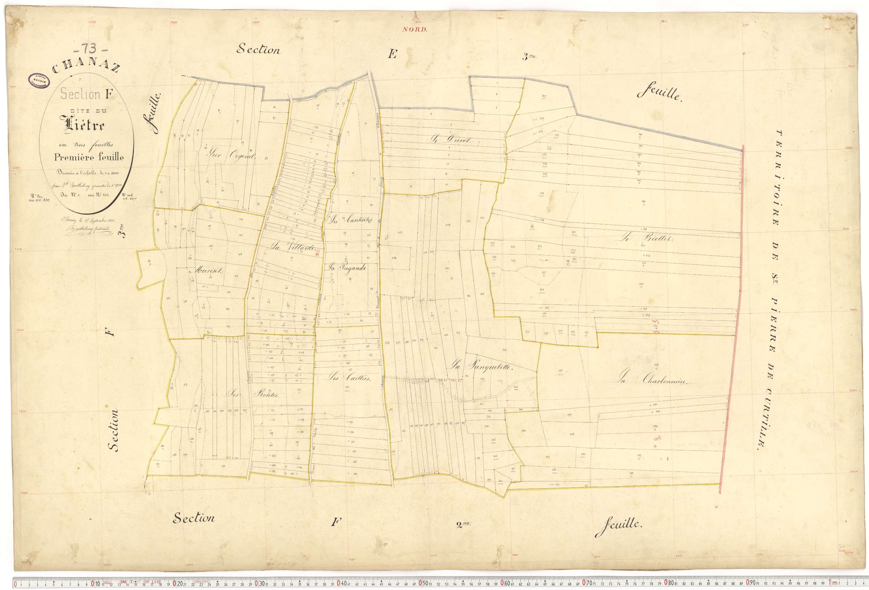 Chanaz - Cadastre français (1884).