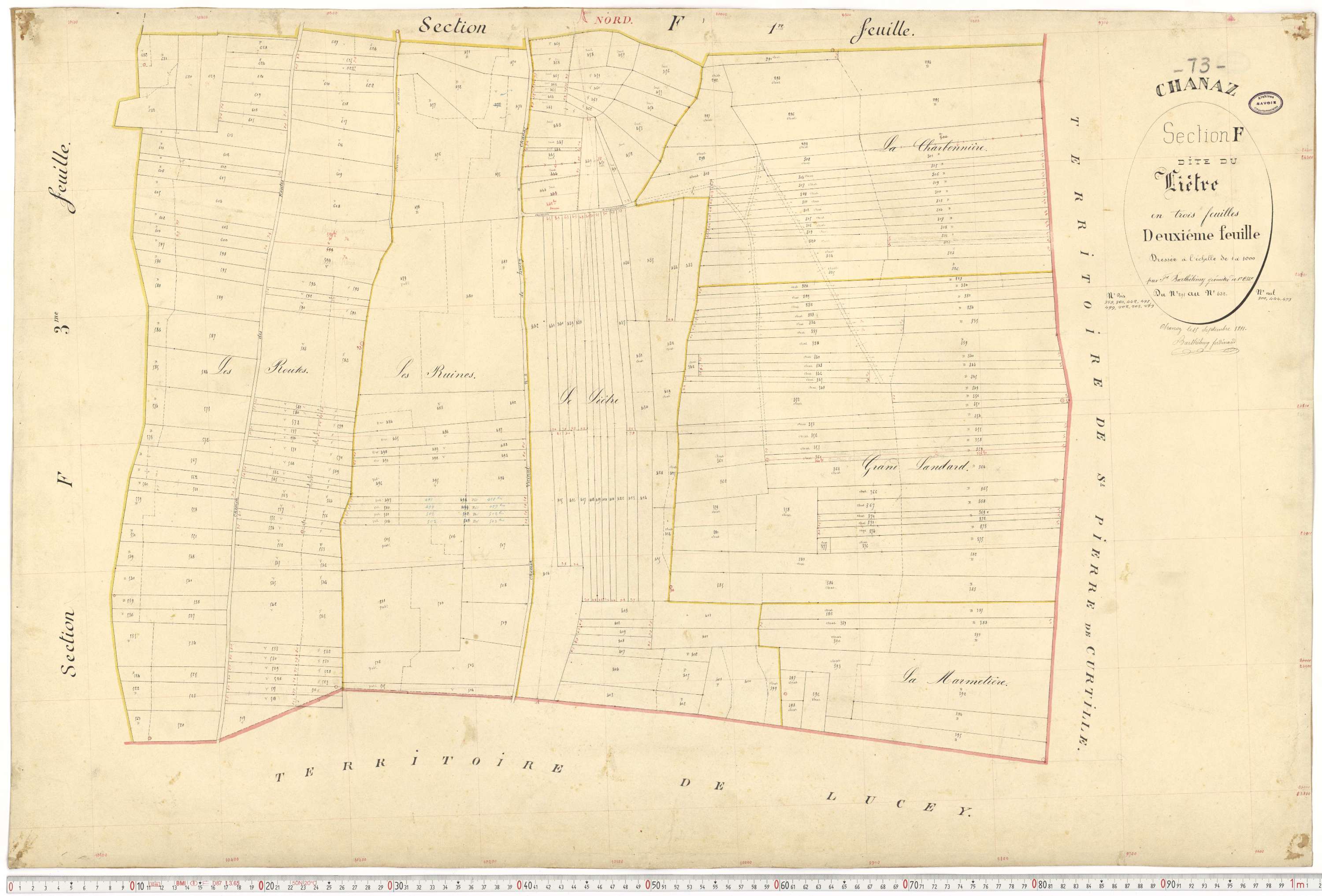 Chanaz - Cadastre français (1884).
