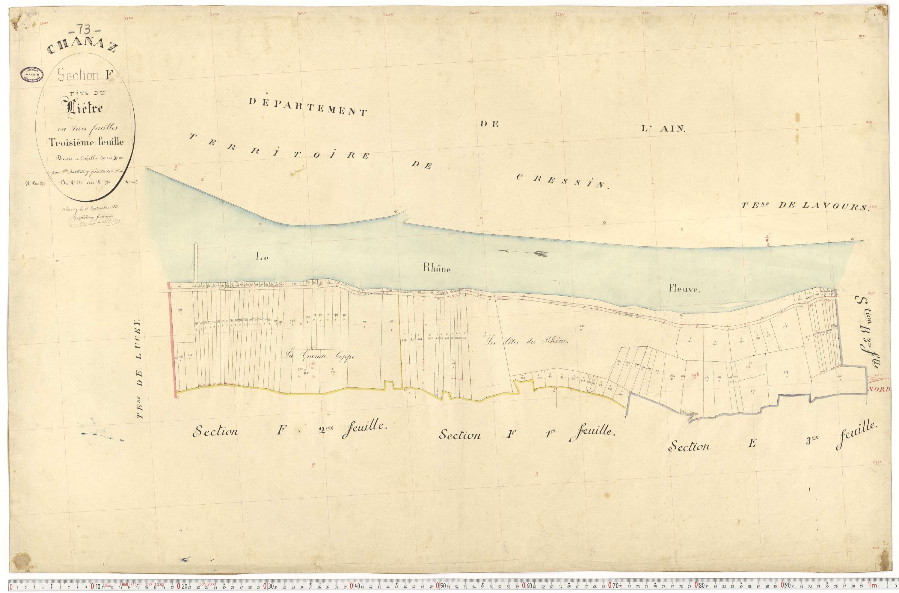 Chanaz - Cadastre français (1884).