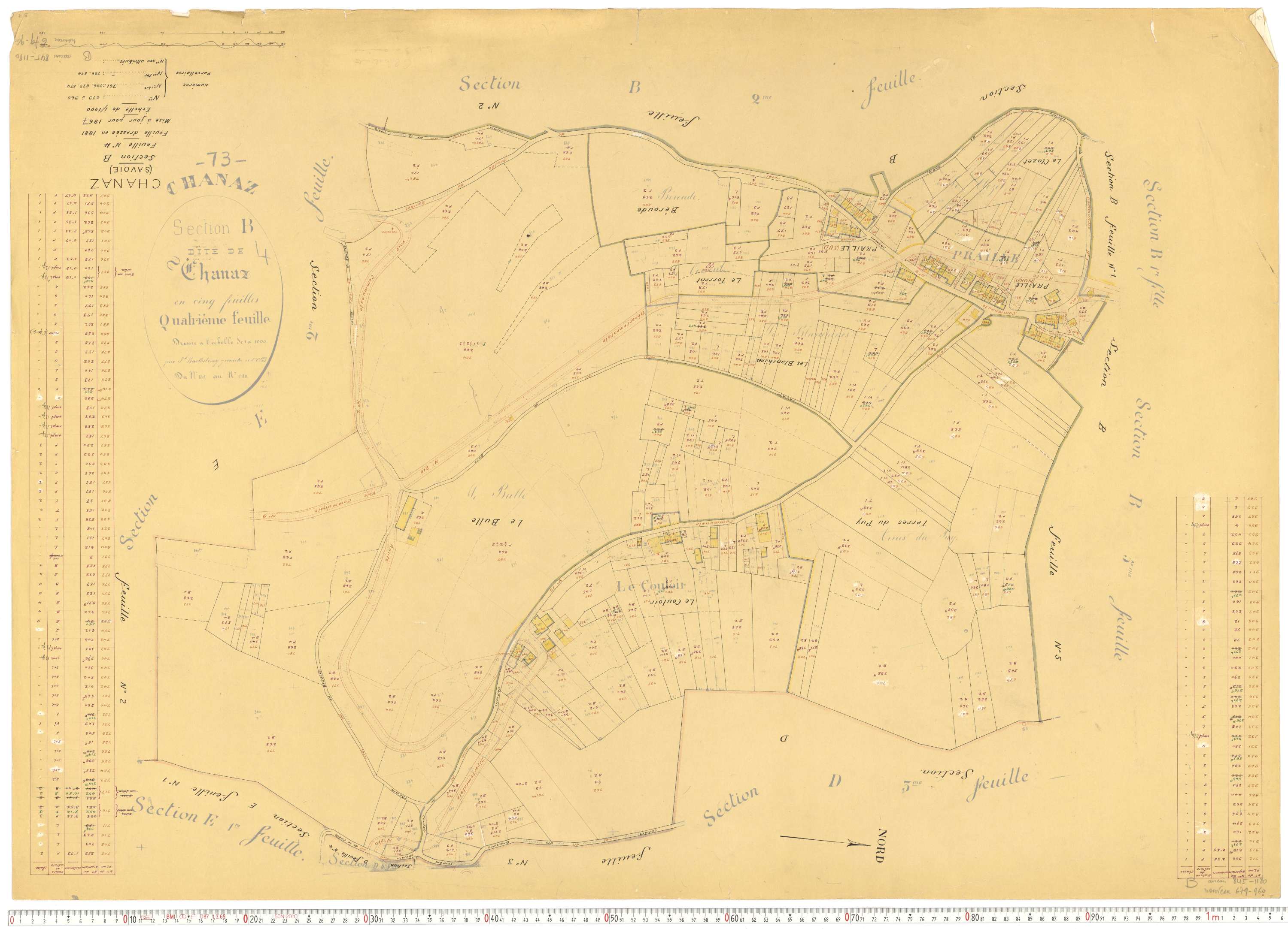 Chanaz - Cadastre rénové, version de travail (1967).