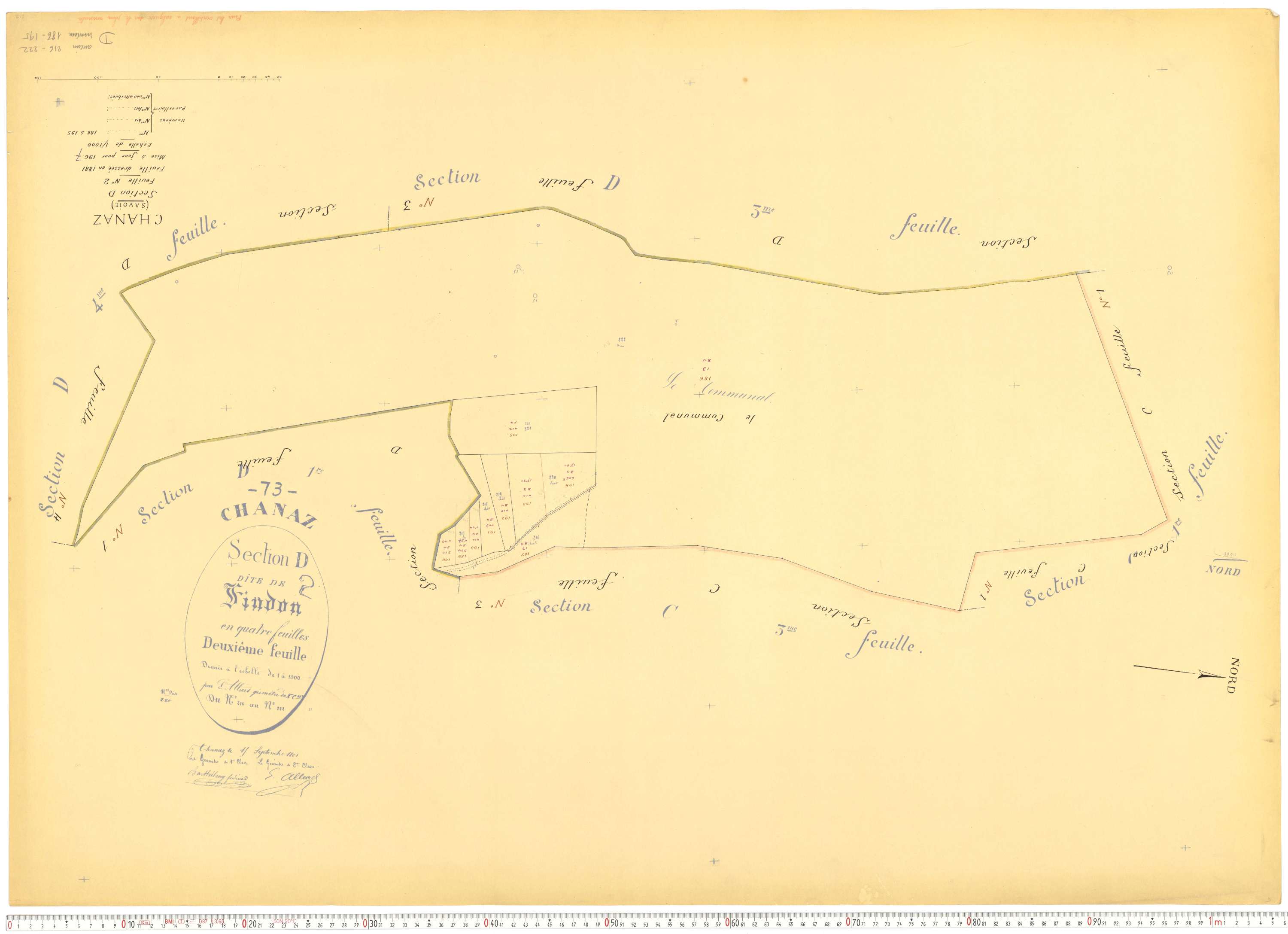 Chanaz - Cadastre rénové, version de travail (1967).