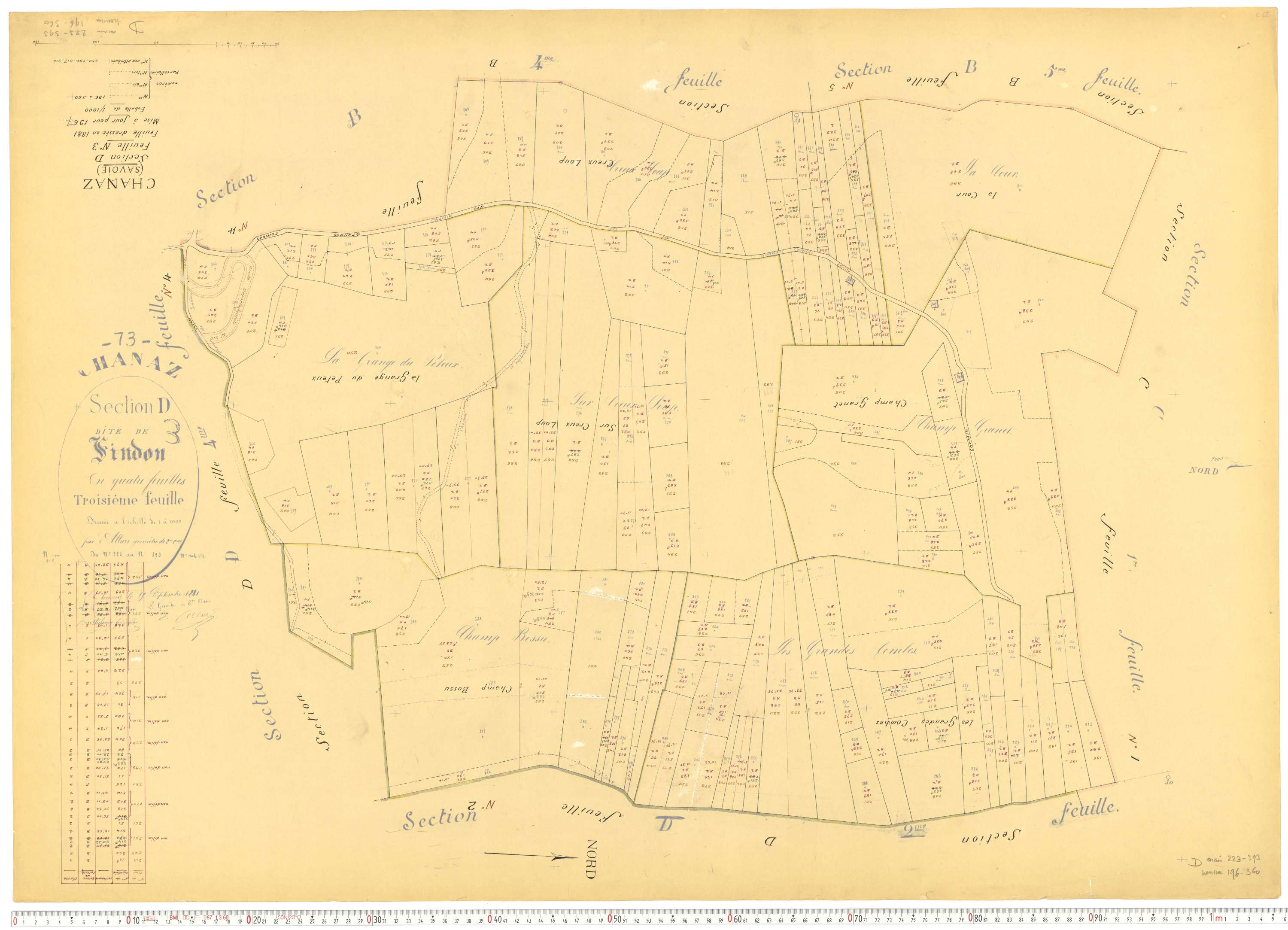 Chanaz - Cadastre rénové, version de travail (1967).