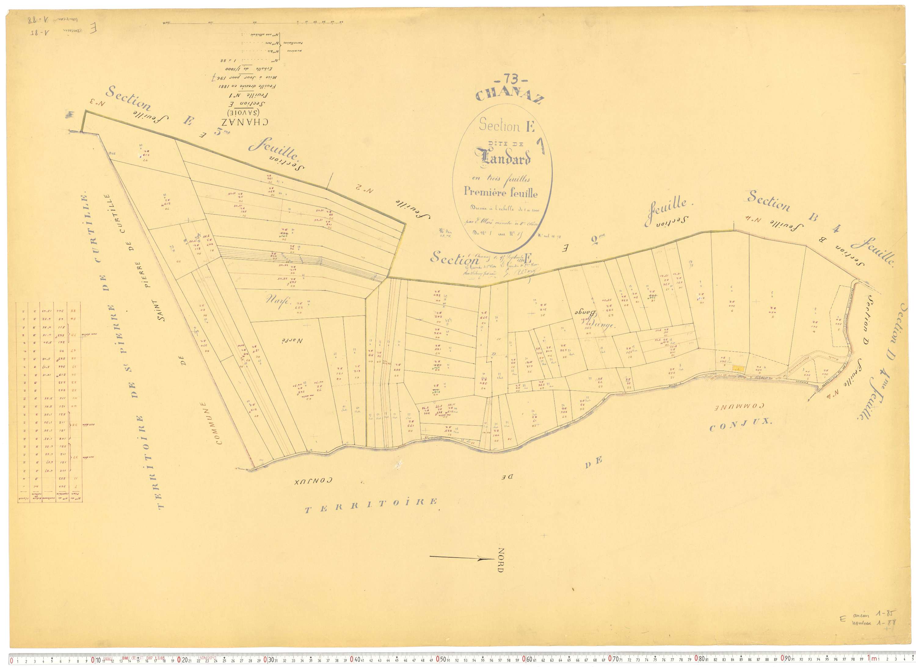Chanaz - Cadastre rénové, version de travail (1967).