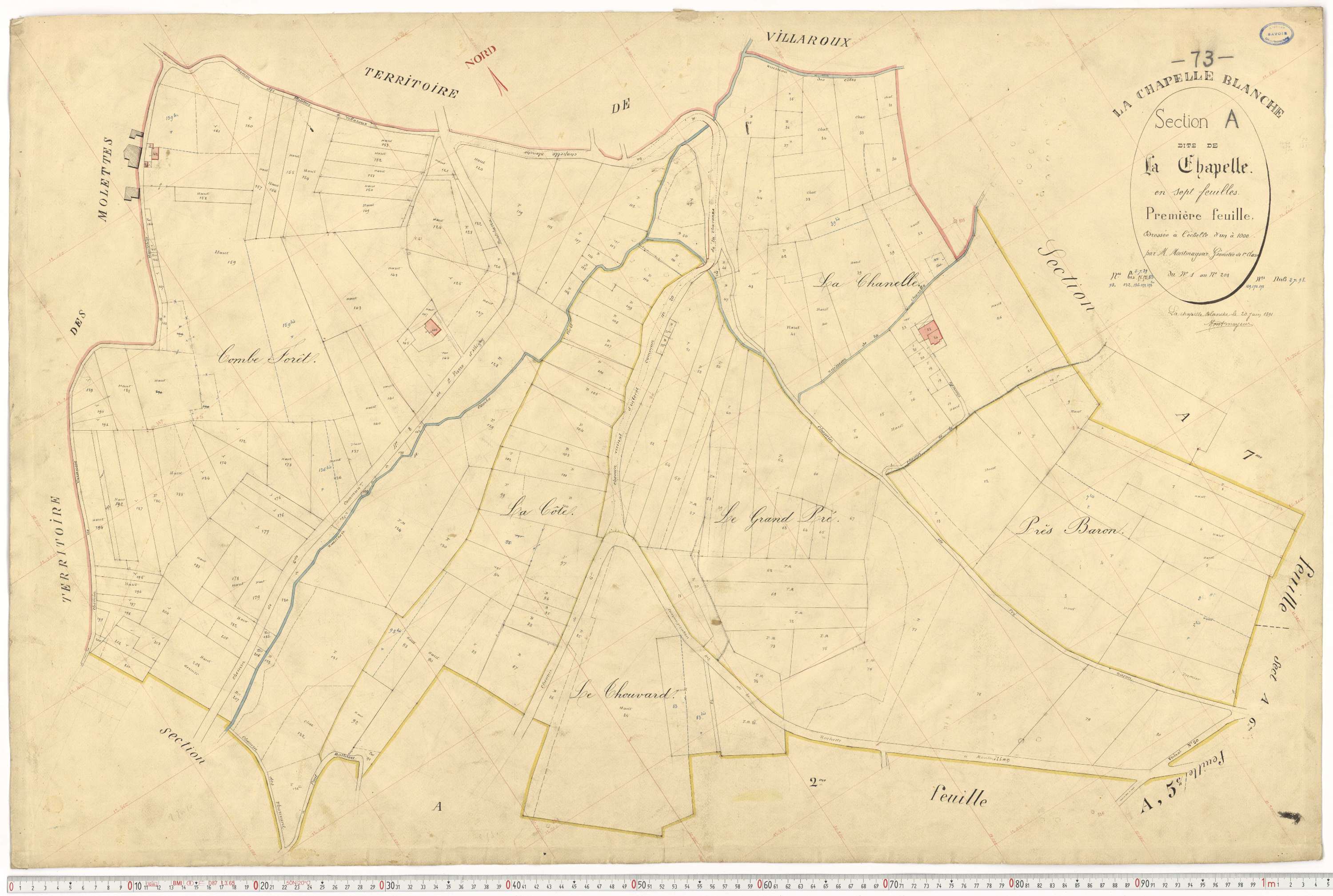 La Chapelle - Plans cadastraux du premier cadastre français.