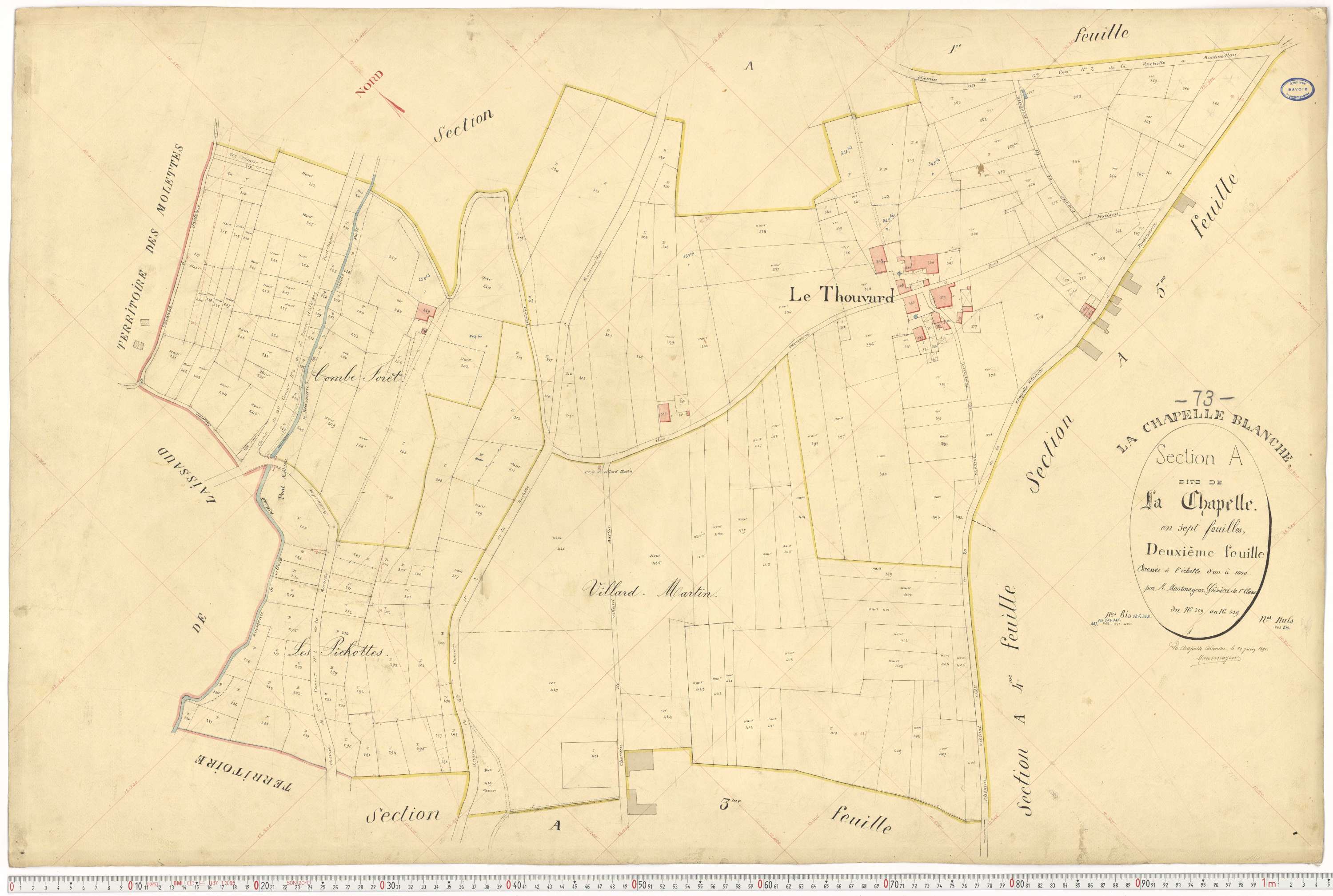 La Chapelle - Plans cadastraux du premier cadastre français.