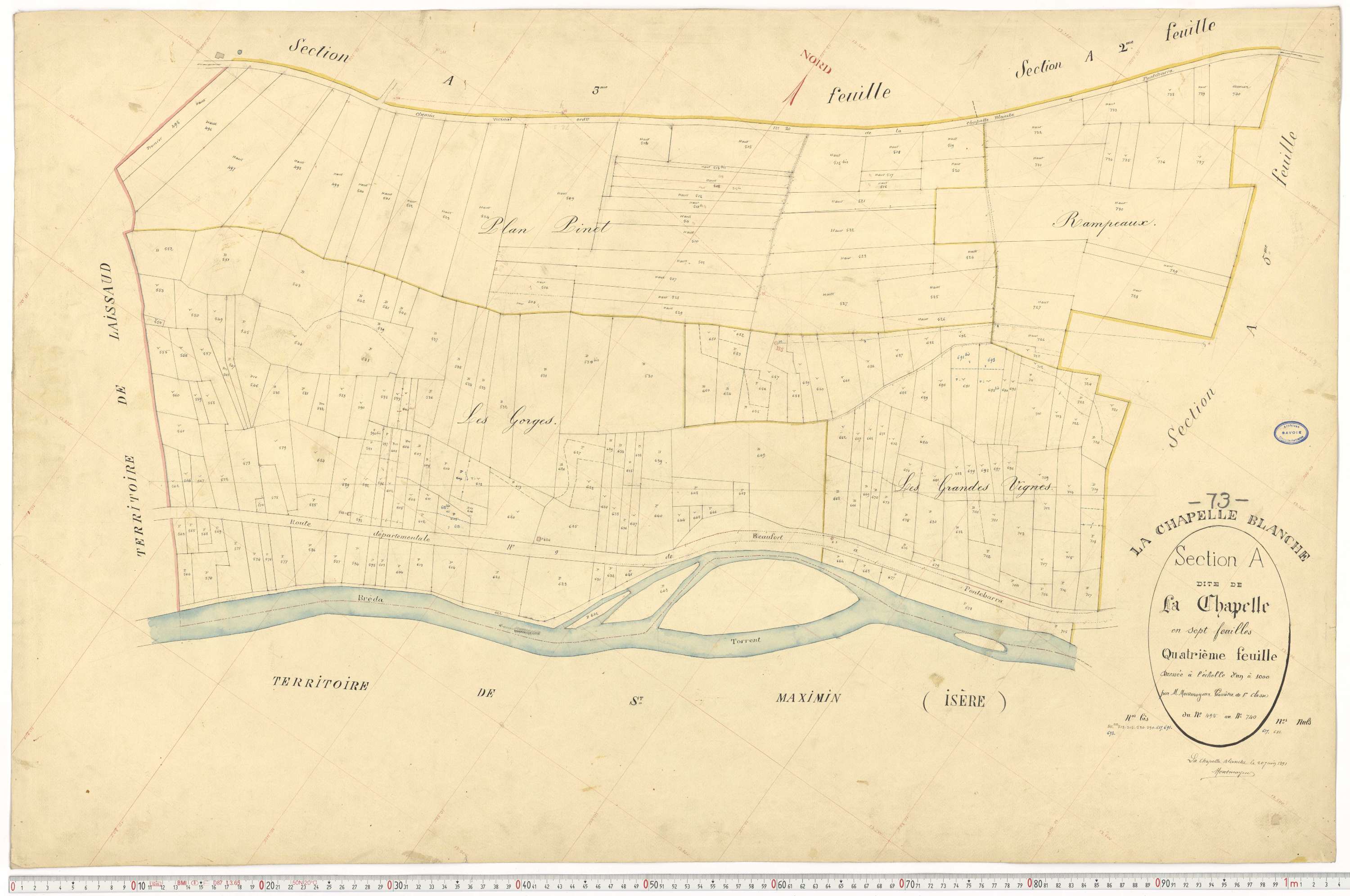 La Chapelle - Plans cadastraux du premier cadastre français.