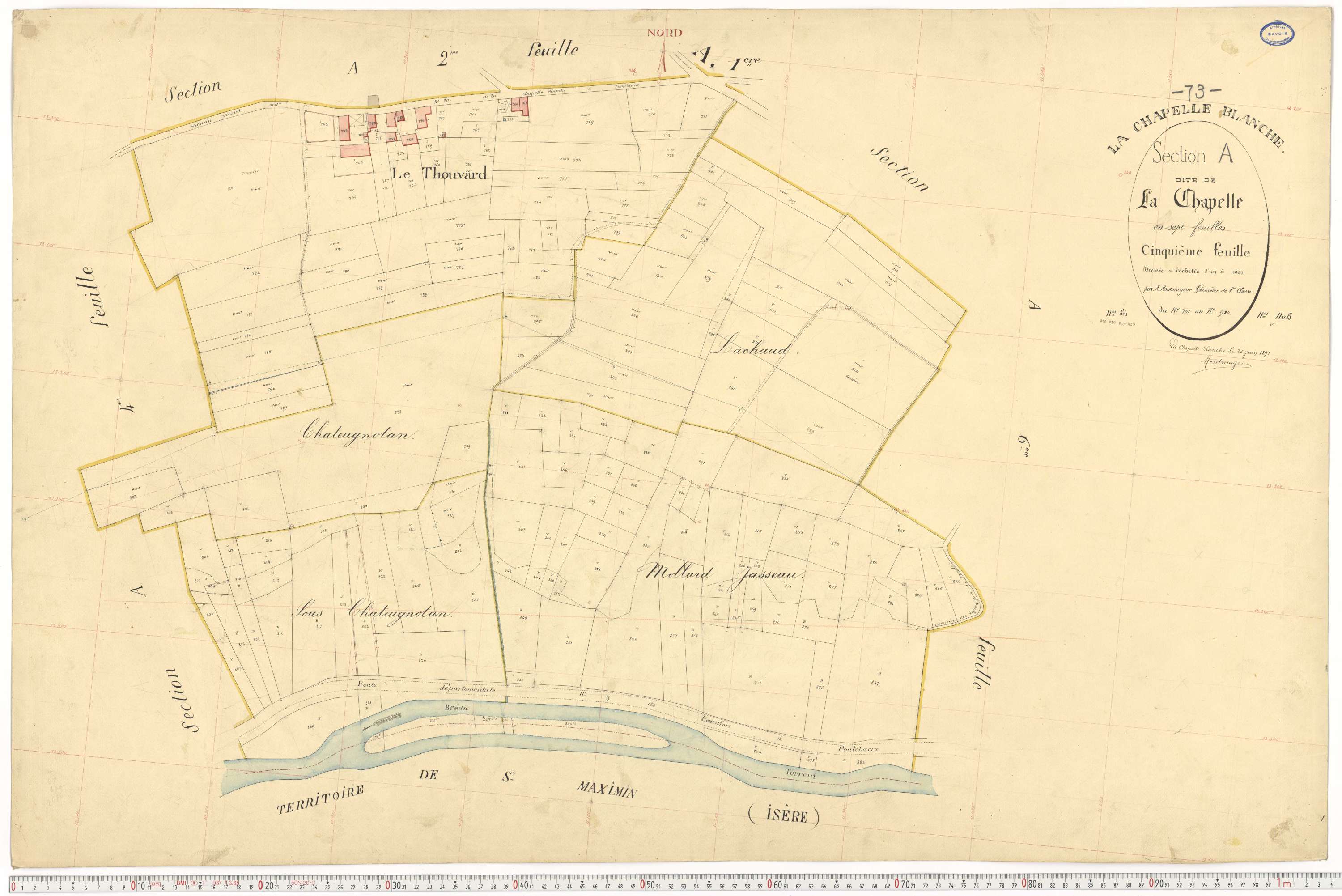 La Chapelle - Plans cadastraux du premier cadastre français.