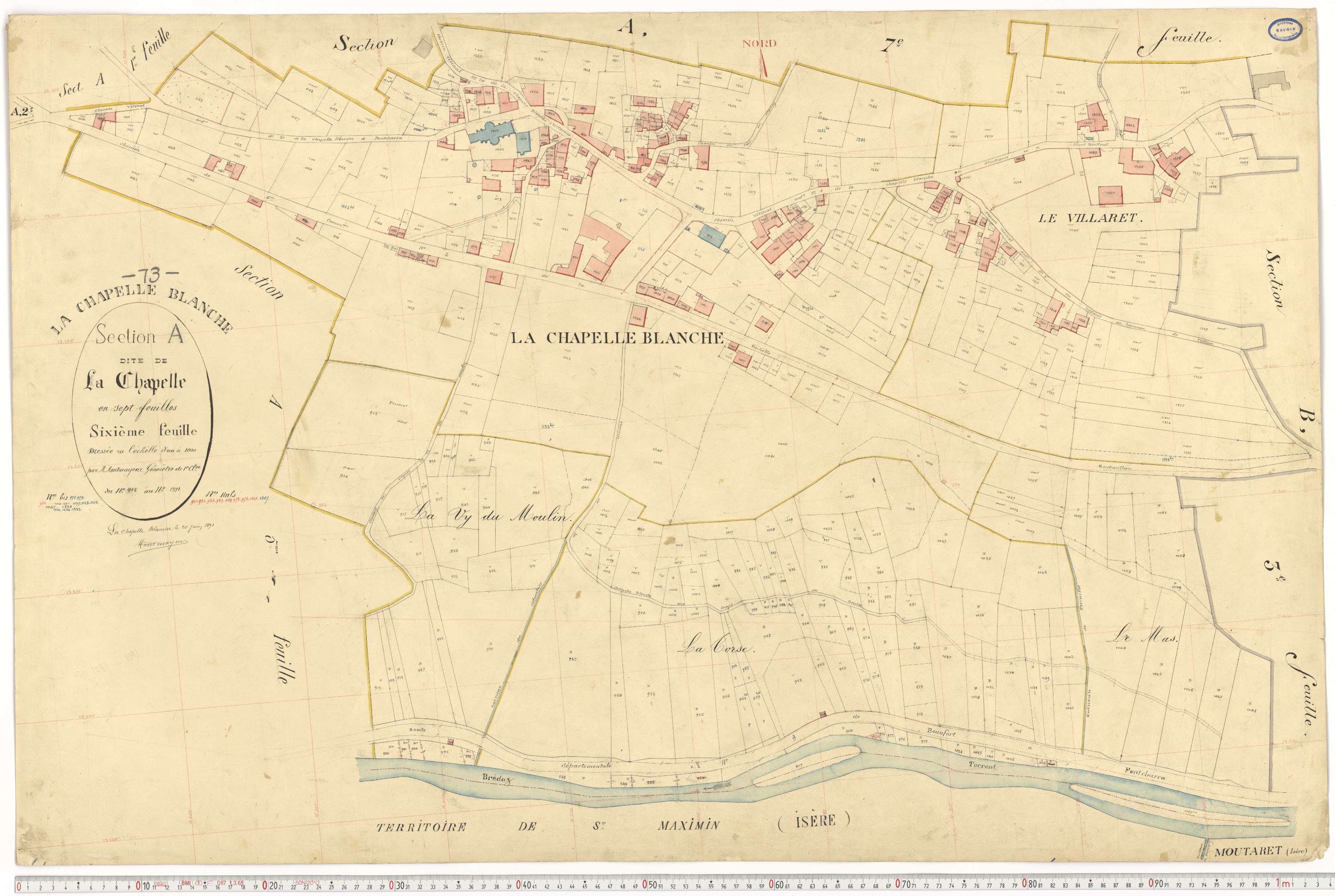 La Chapelle - Plans cadastraux du premier cadastre français.