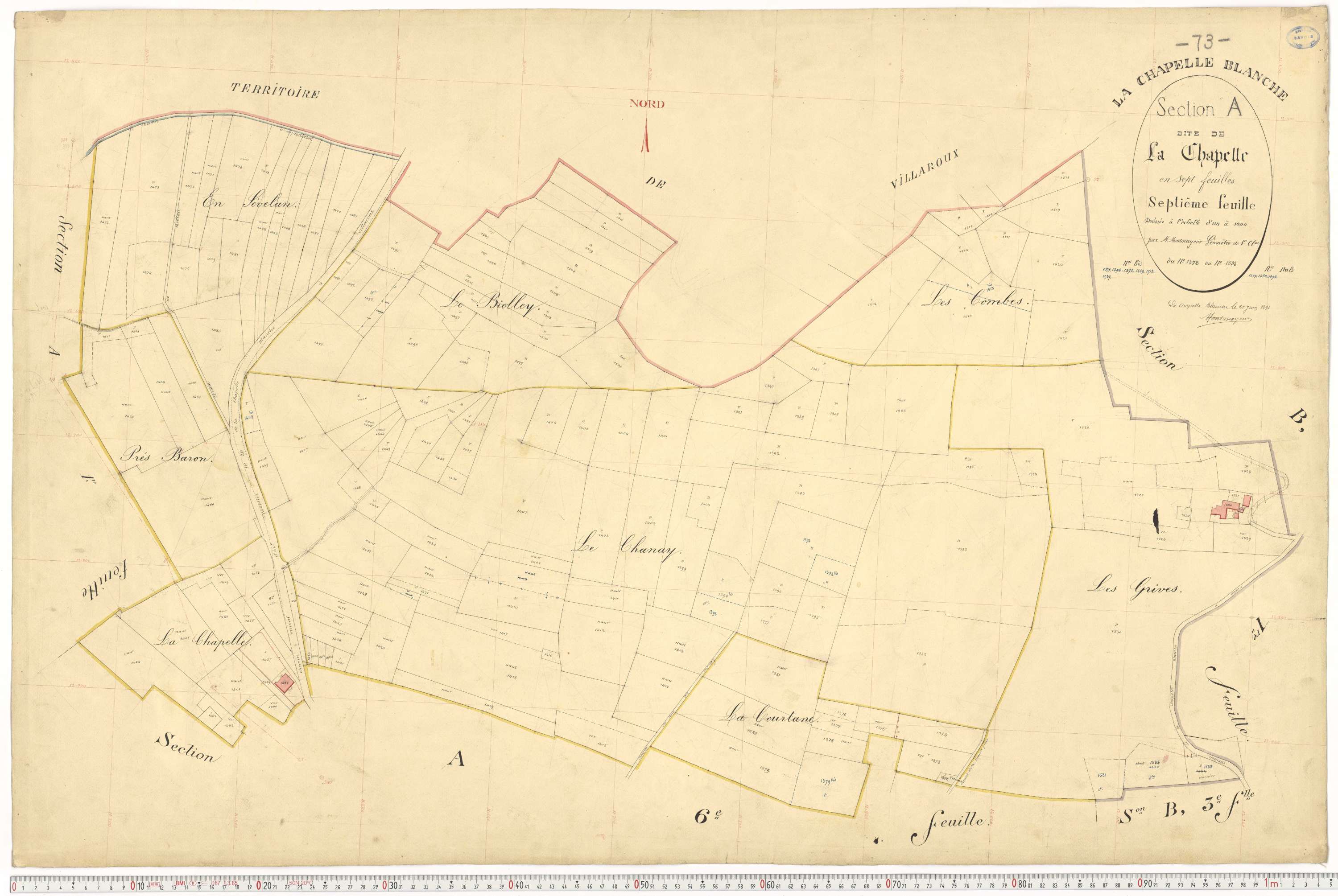 La Chapelle - Plans cadastraux du premier cadastre français.