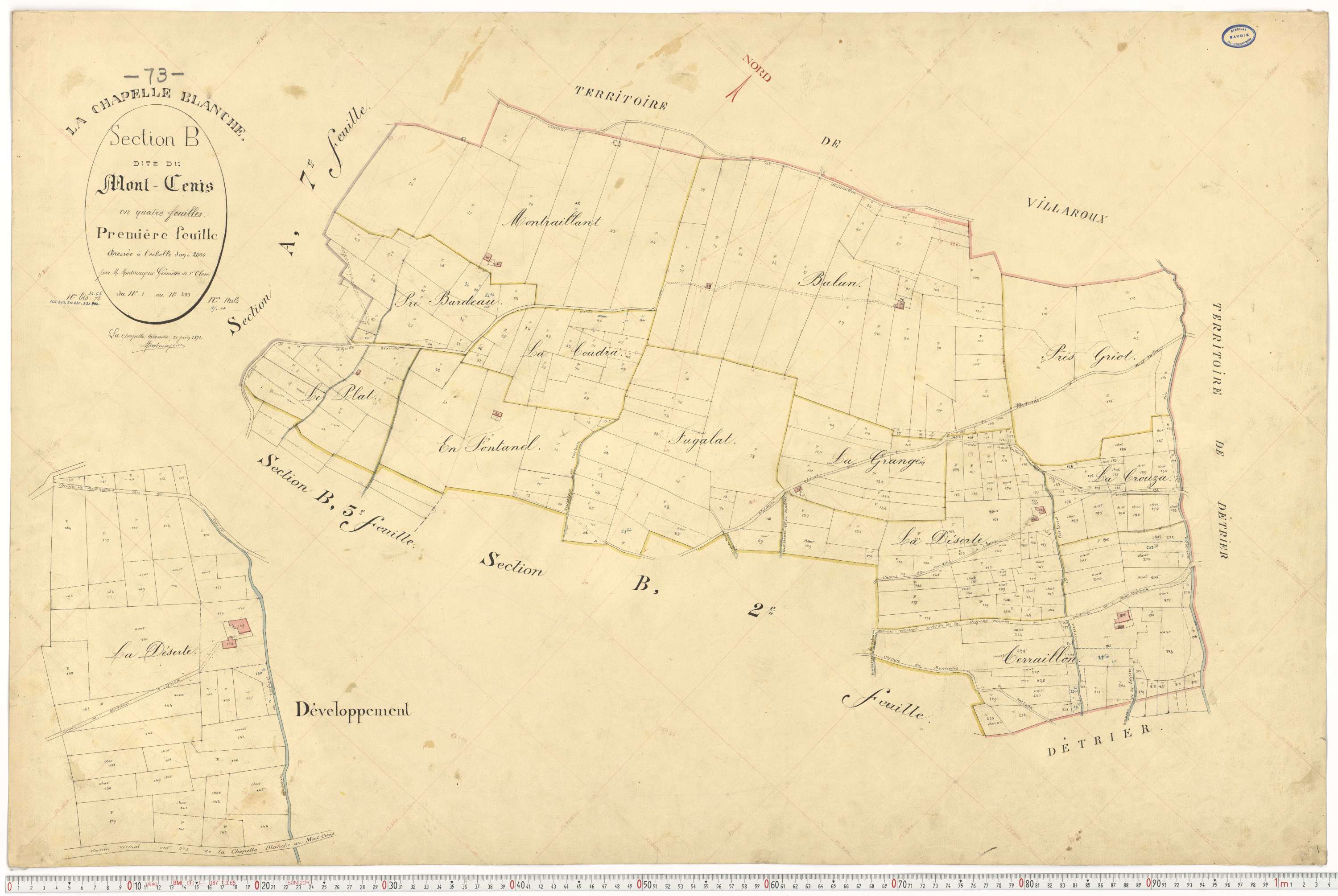 La Chapelle - Plans cadastraux du premier cadastre français.