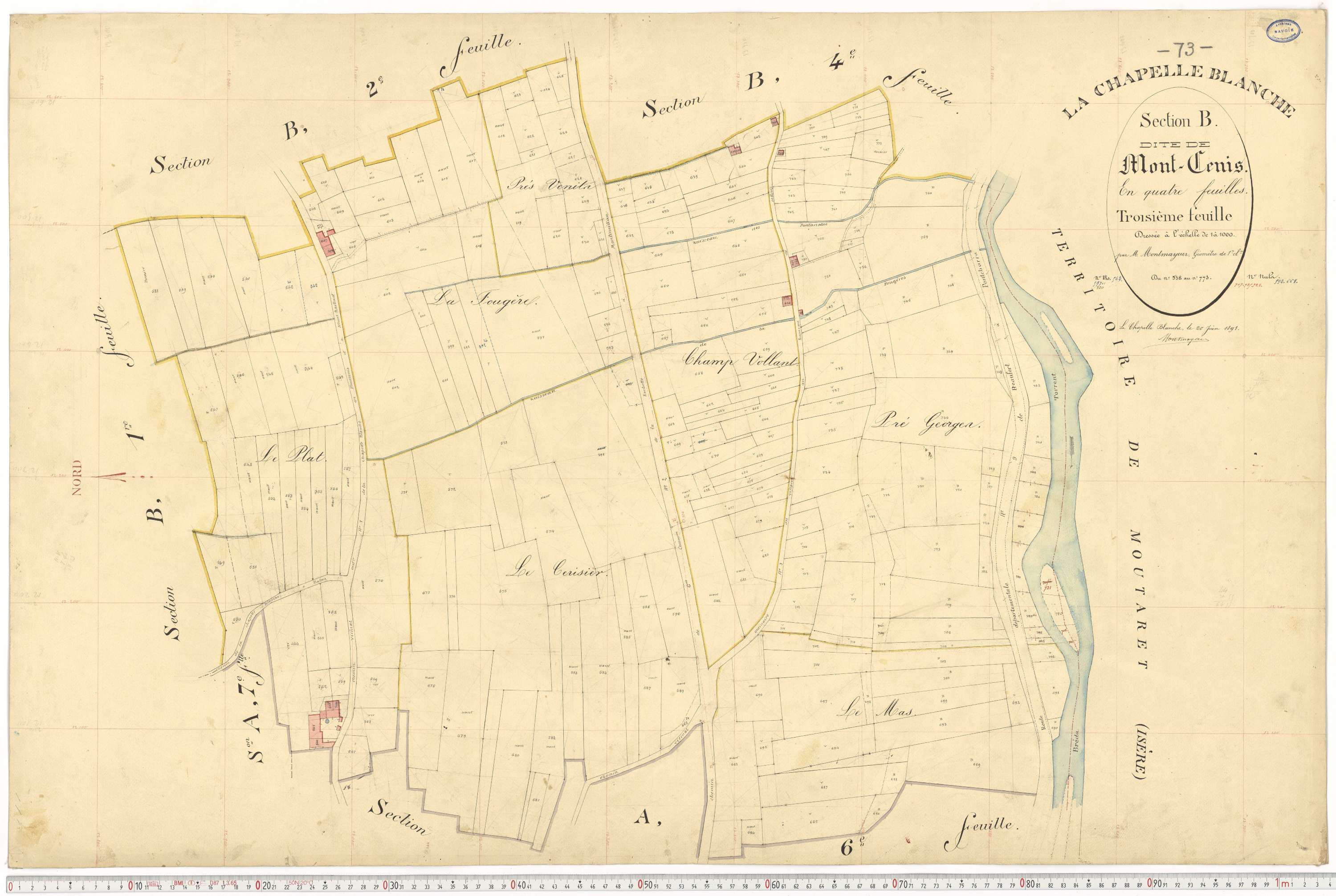 La Chapelle - Plans cadastraux du premier cadastre français.