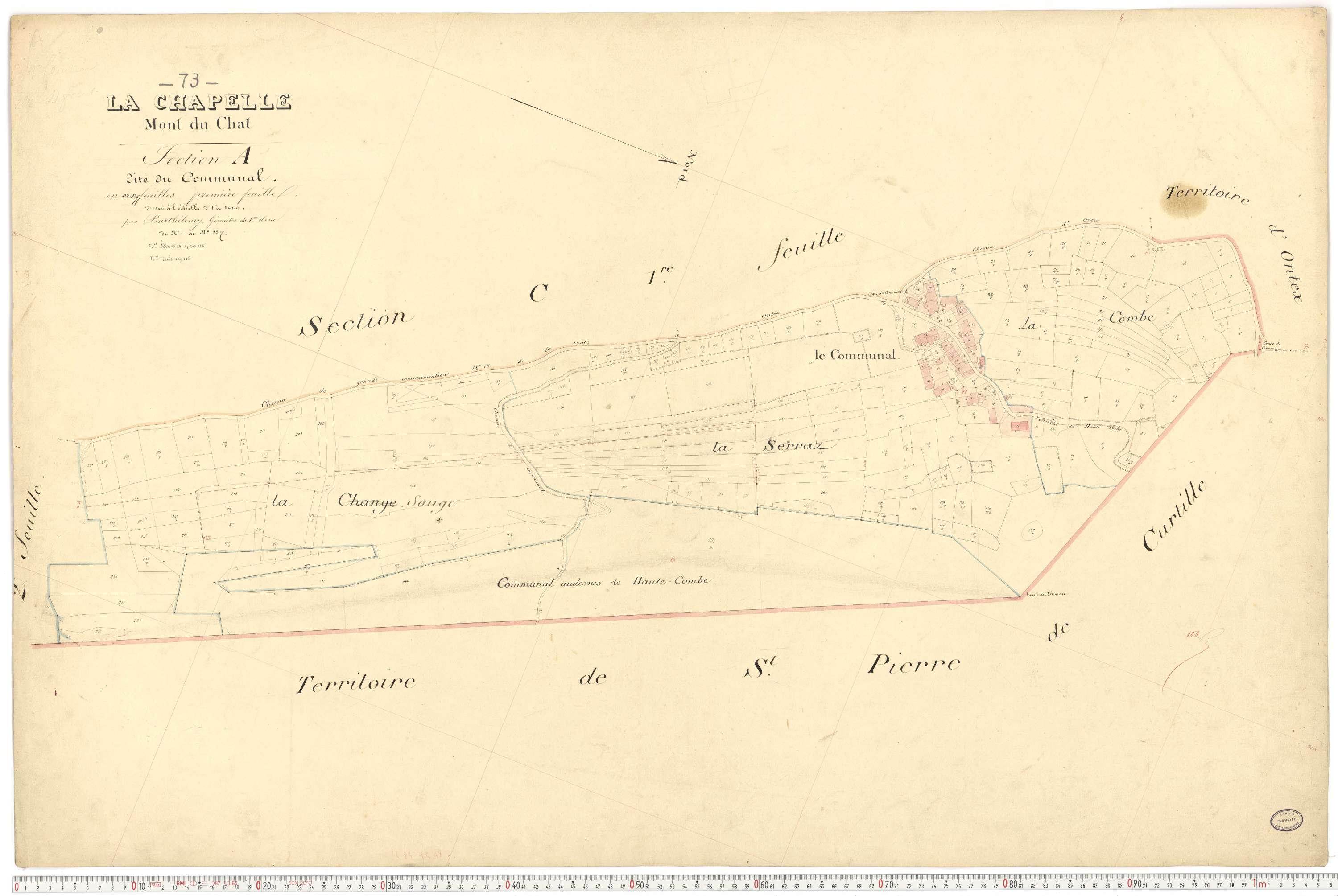 La Chapelle - Plans cadastraux du premier cadastre français.