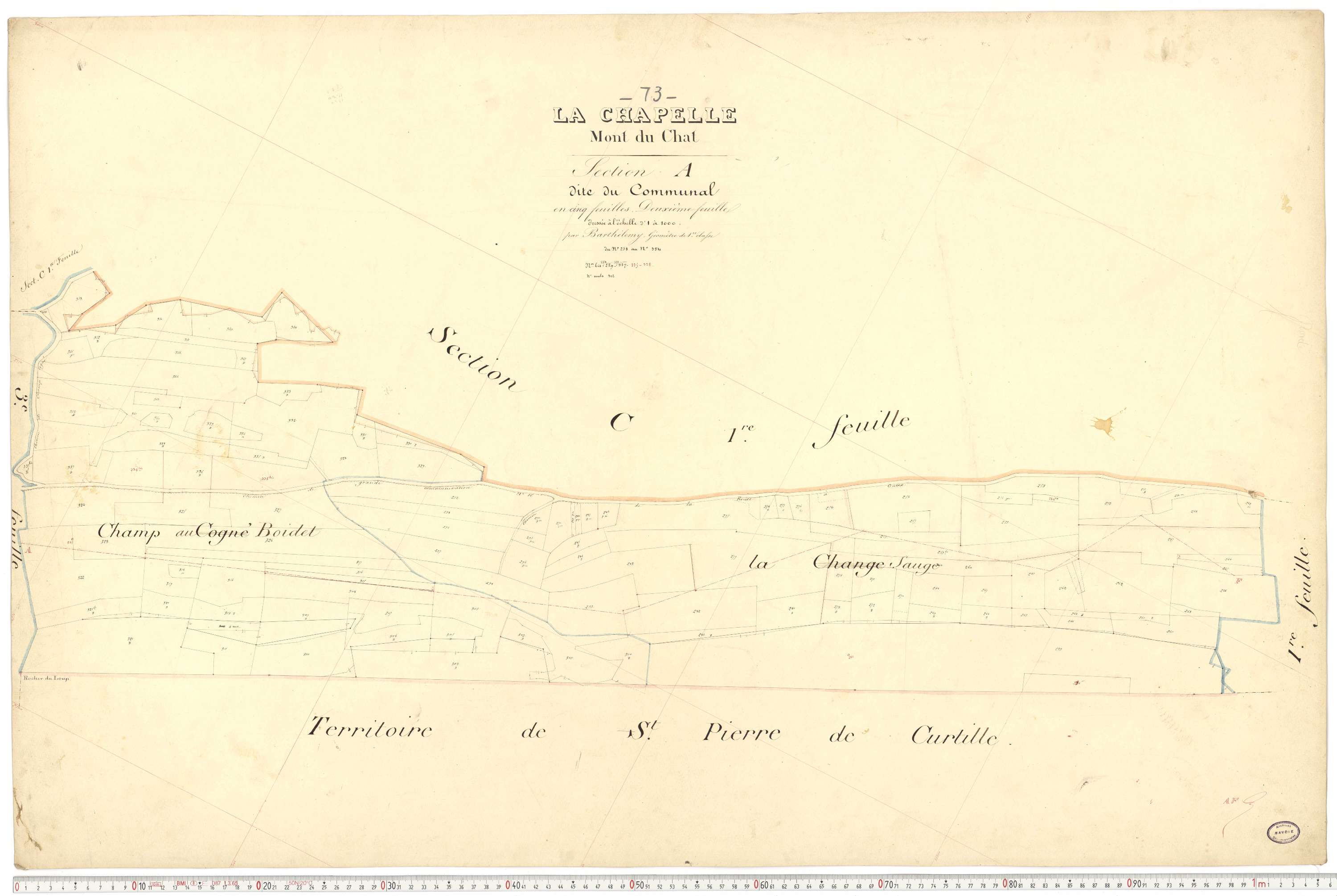 La Chapelle - Plans cadastraux du premier cadastre français.
