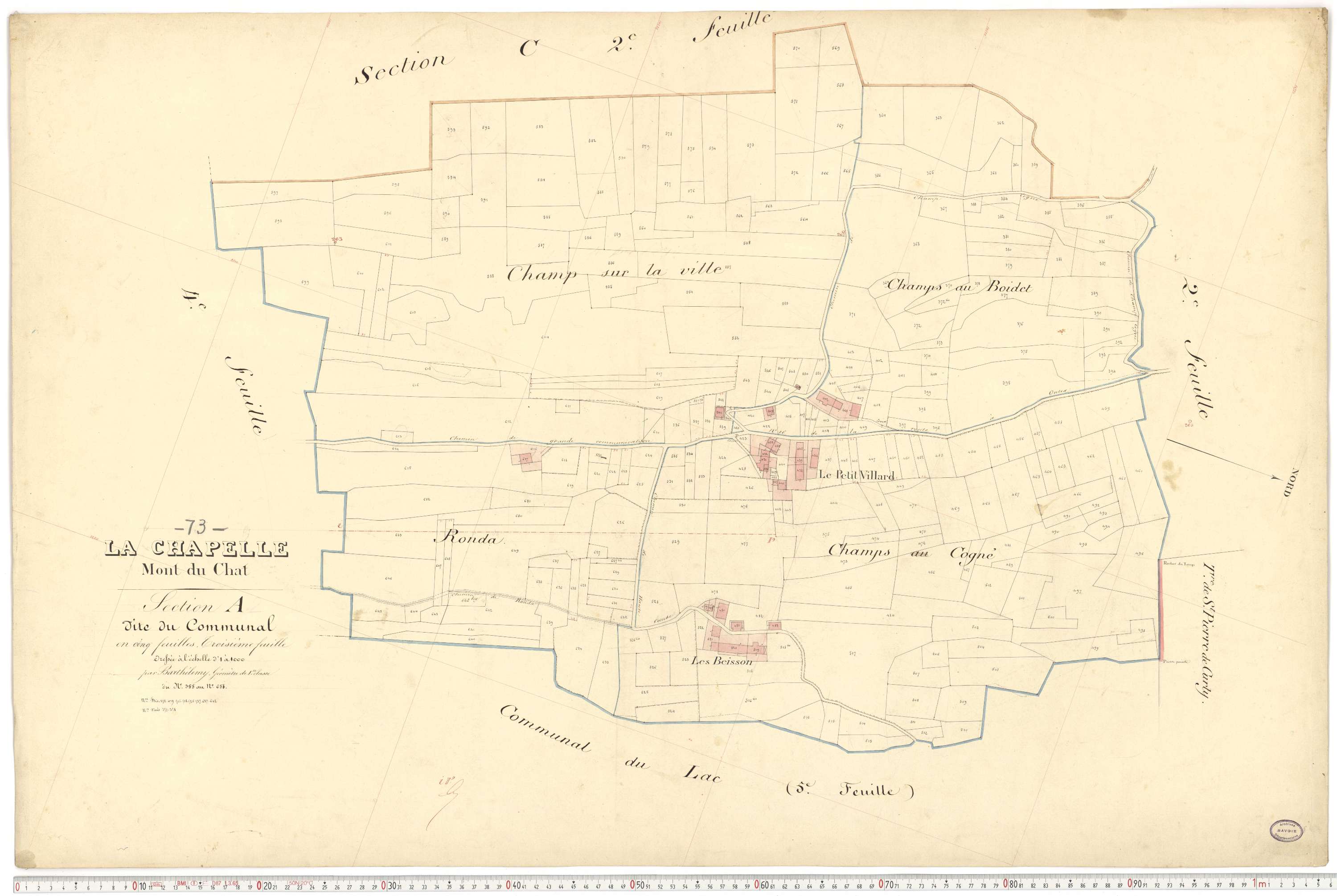La Chapelle - Plans cadastraux du premier cadastre français.