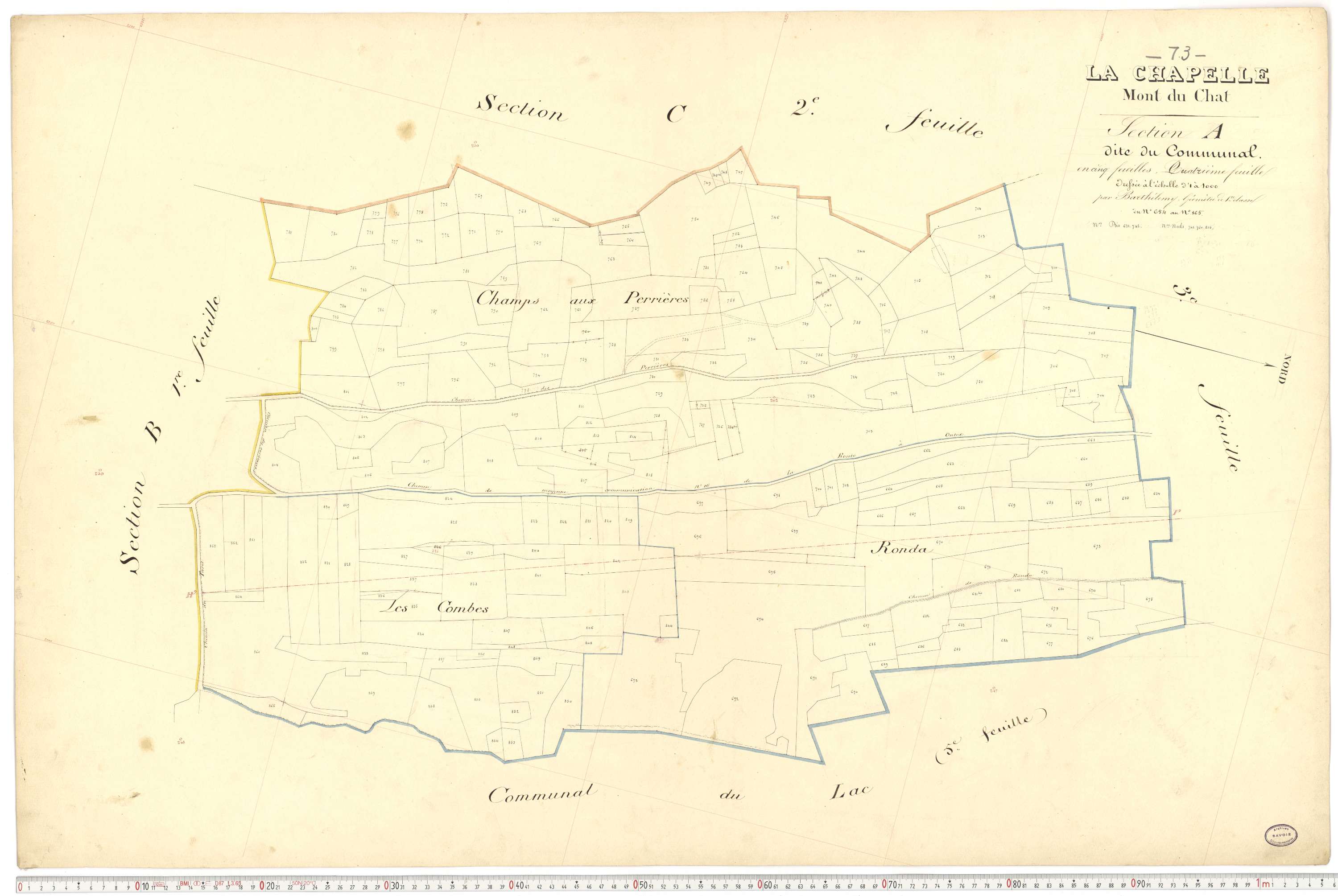 La Chapelle - Plans cadastraux du premier cadastre français.