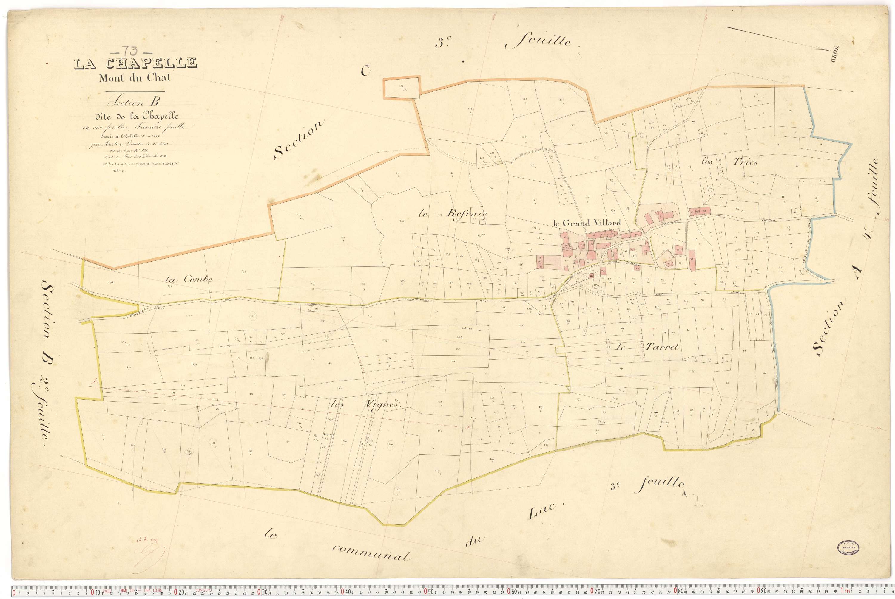 La Chapelle - Plans cadastraux du premier cadastre français.