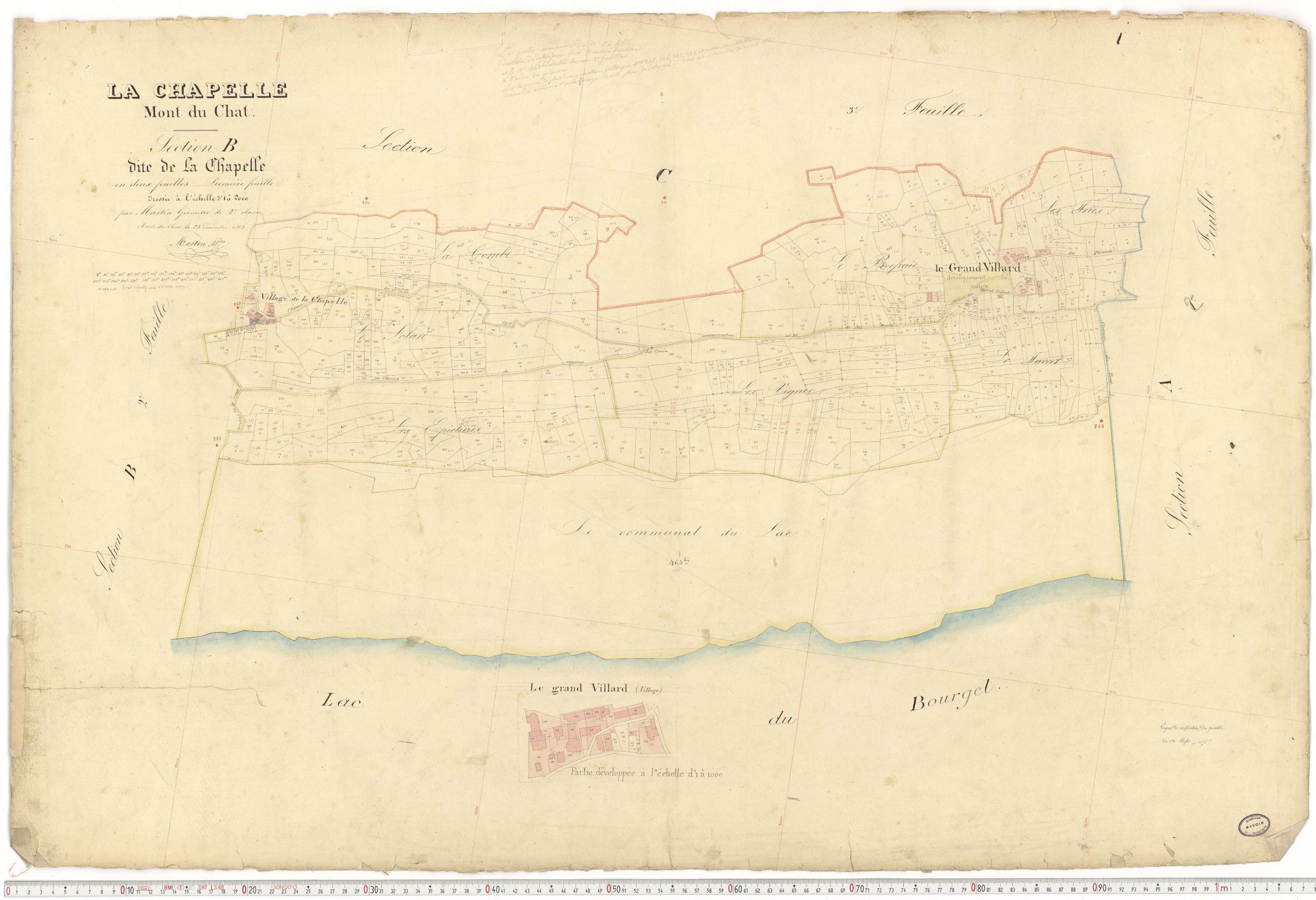 La Chapelle - Plans cadastraux du premier cadastre français.