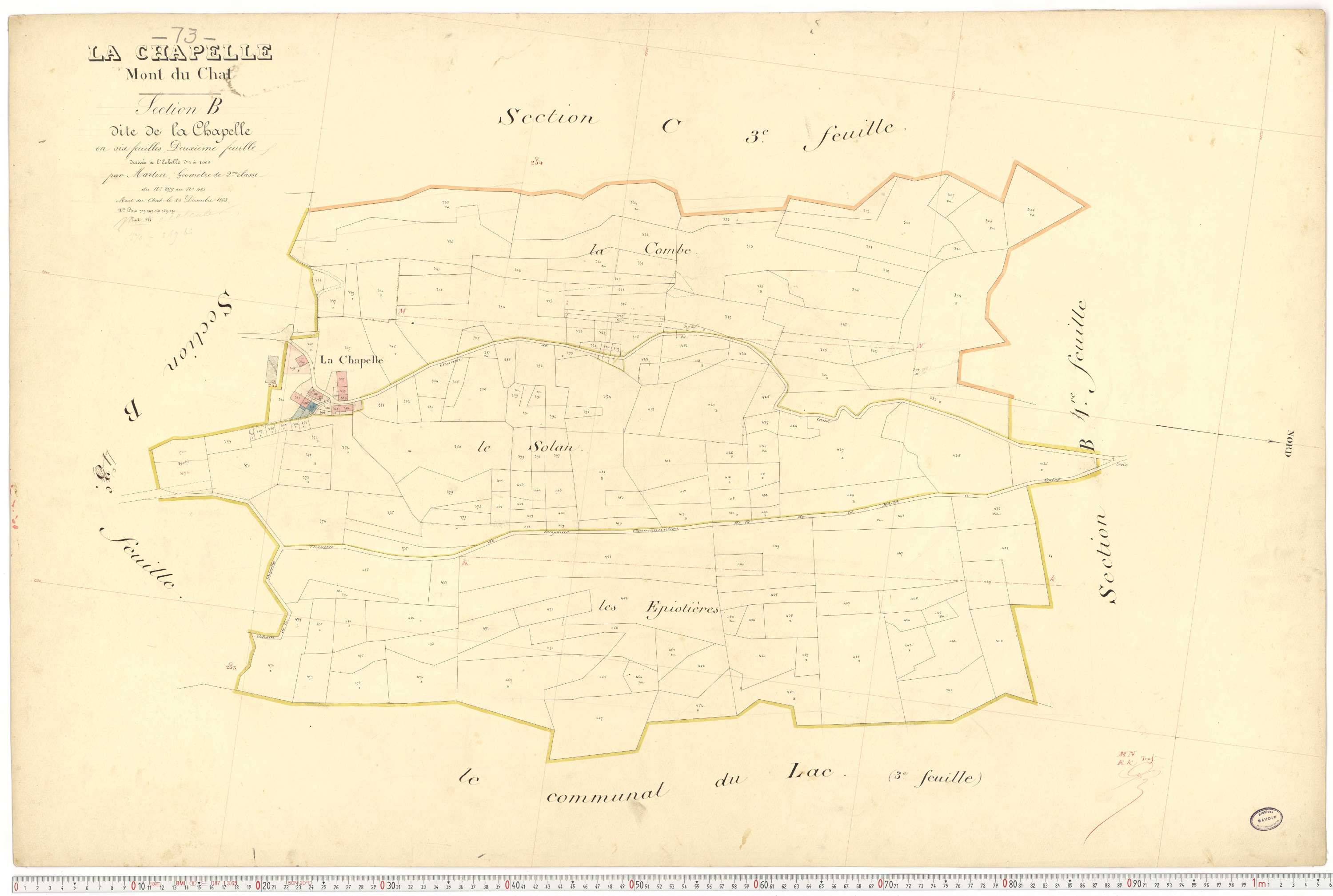 La Chapelle - Plans cadastraux du premier cadastre français.