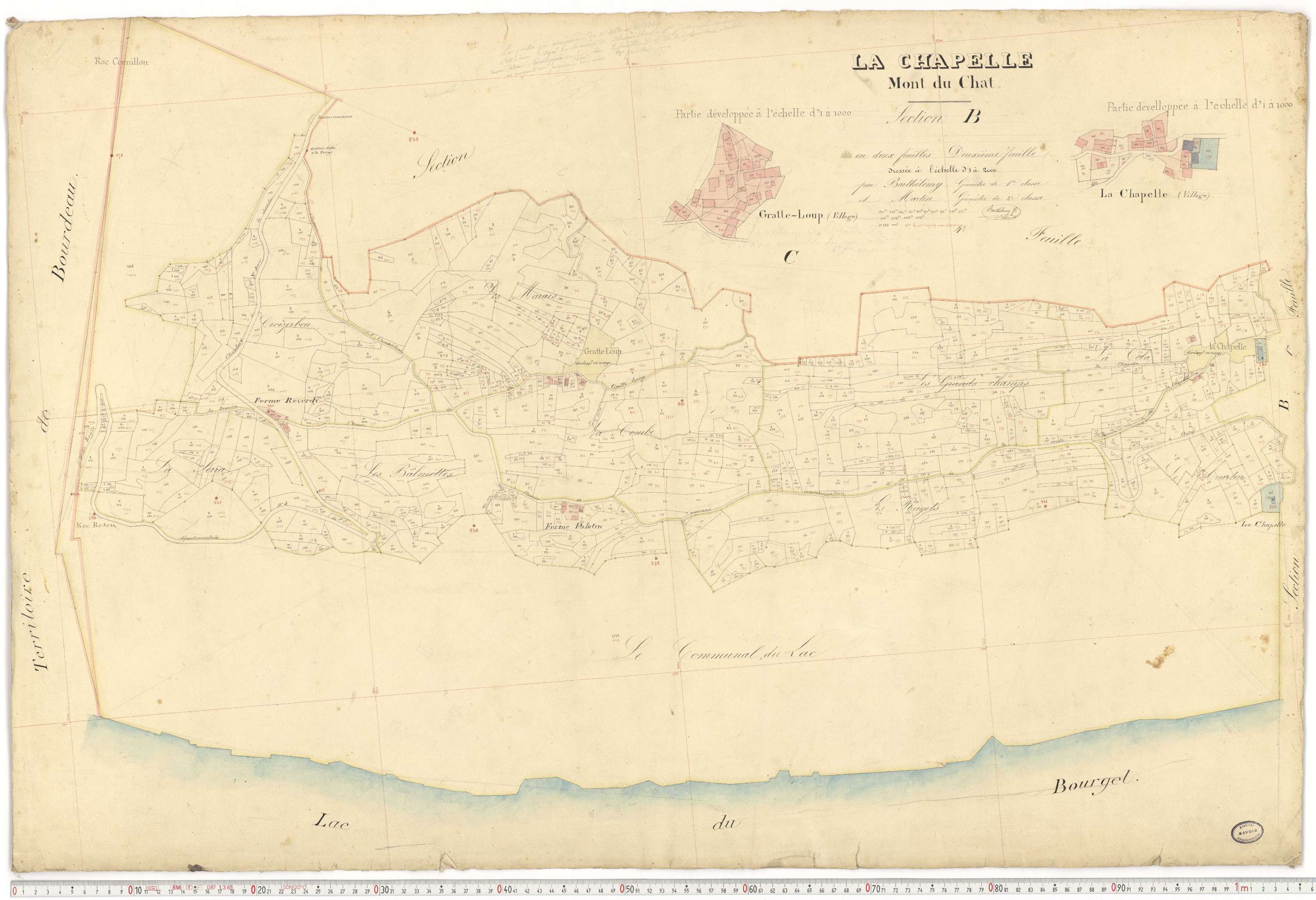 La Chapelle - Plans cadastraux du premier cadastre français.