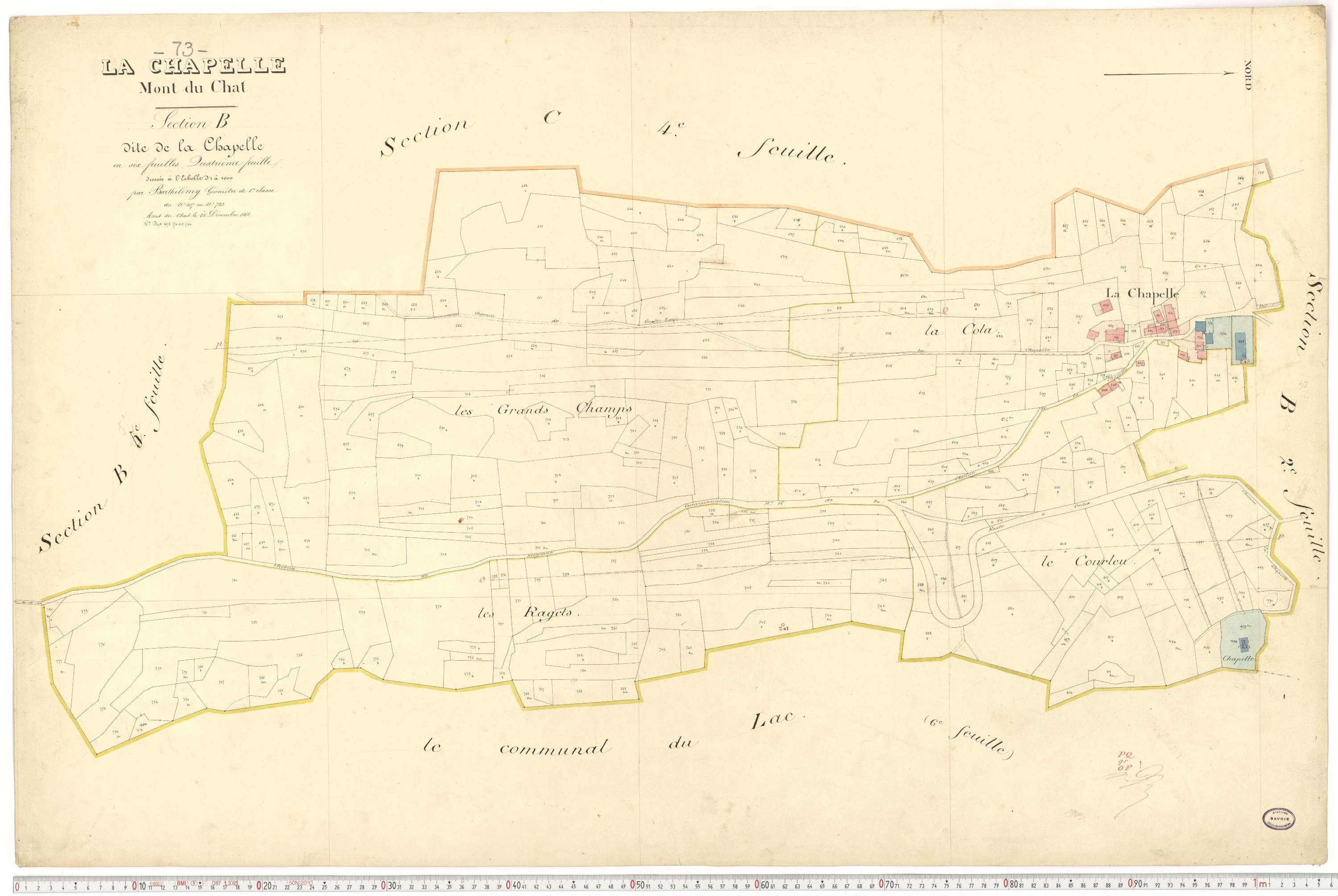 La Chapelle - Plans cadastraux du premier cadastre français.