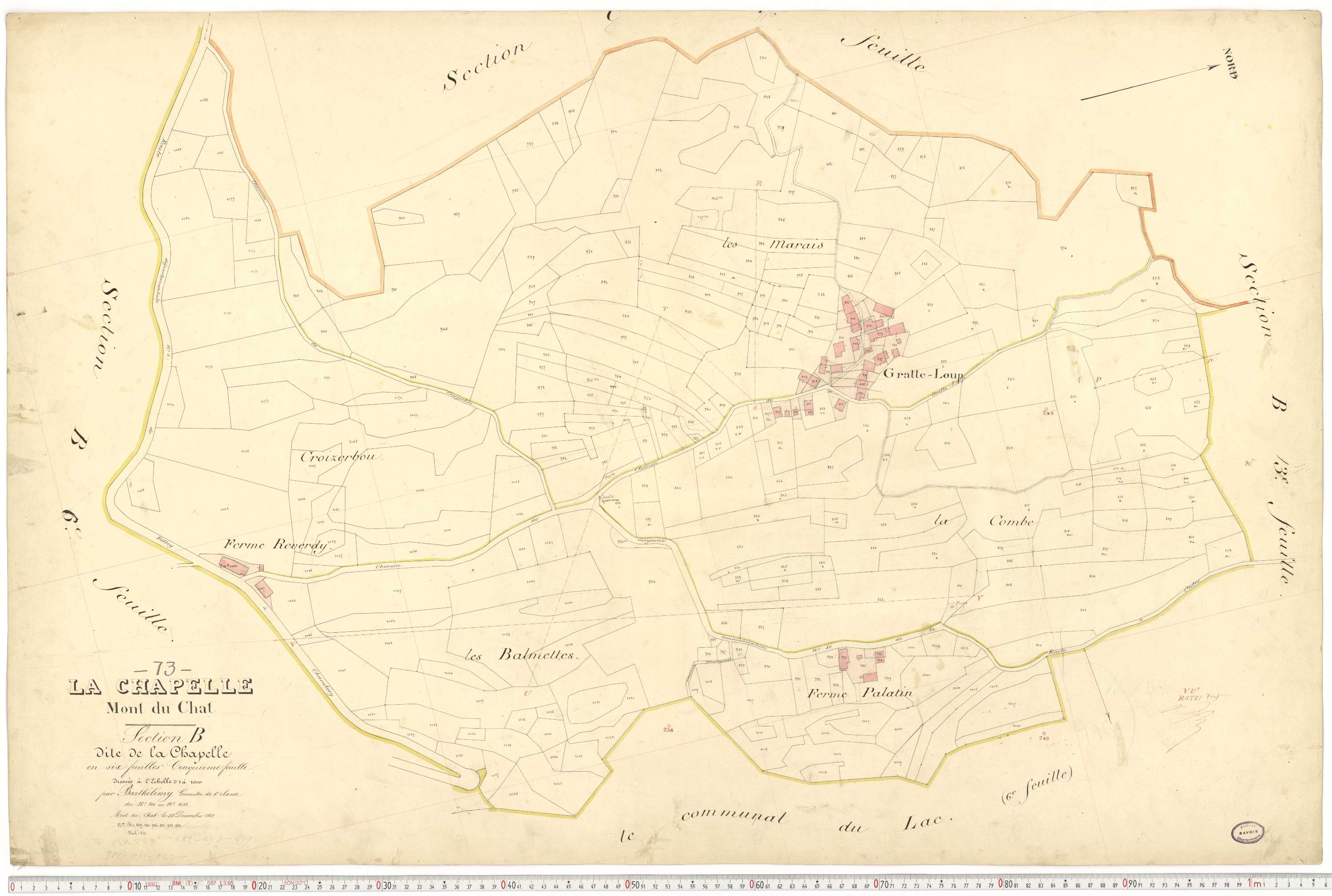 La Chapelle - Plans cadastraux du premier cadastre français.