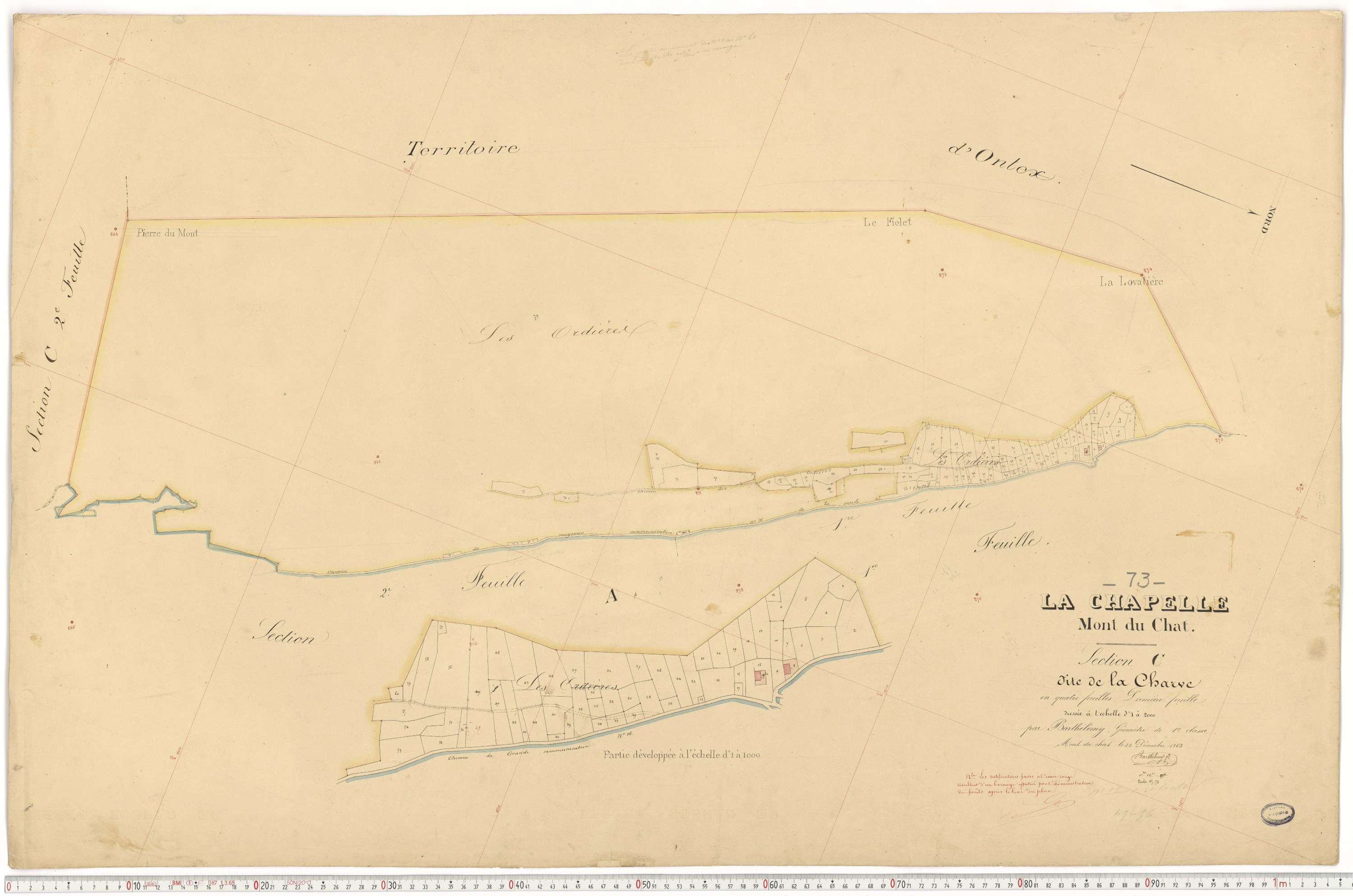 La Chapelle - Plans cadastraux du premier cadastre français.