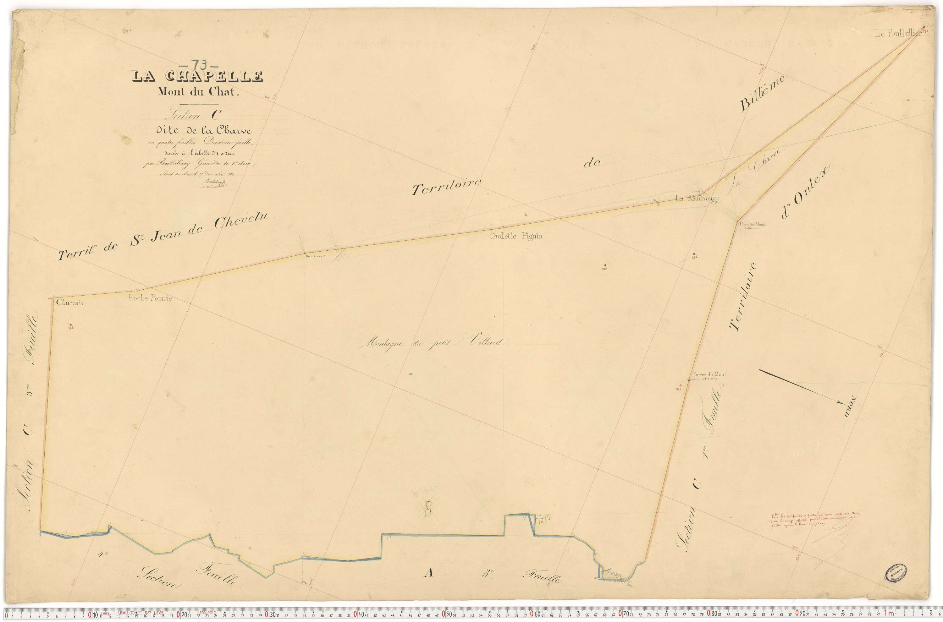 La Chapelle - Plans cadastraux du premier cadastre français.