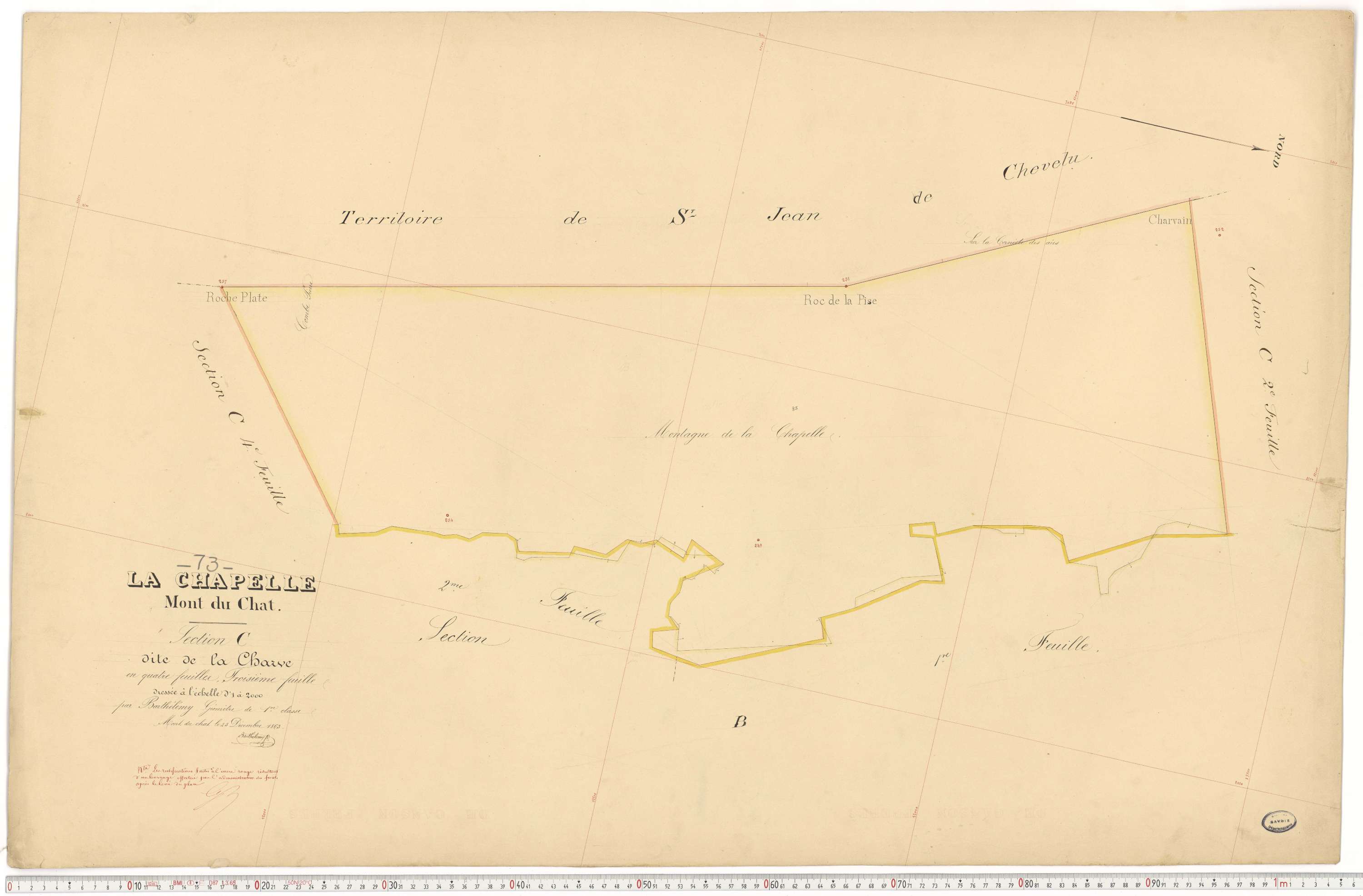 La Chapelle - Plans cadastraux du premier cadastre français.