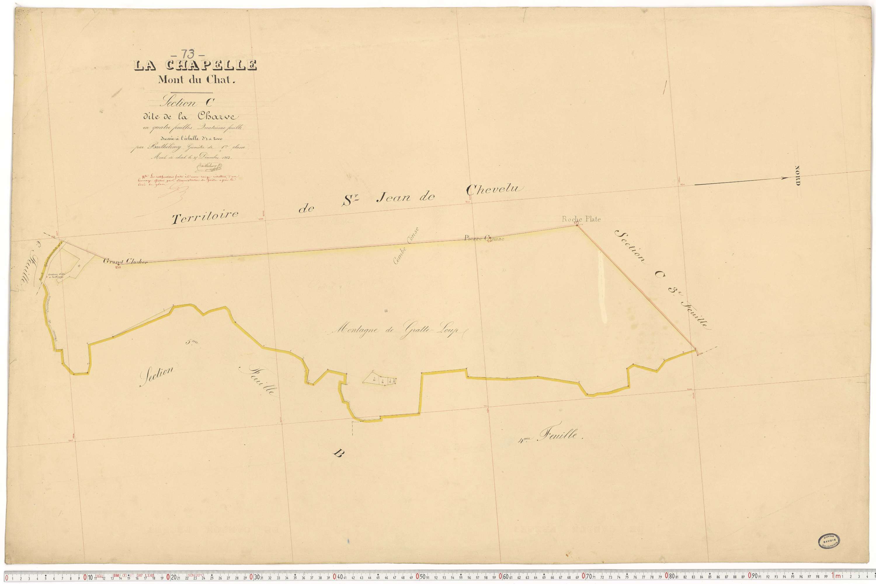 La Chapelle - Plans cadastraux du premier cadastre français.