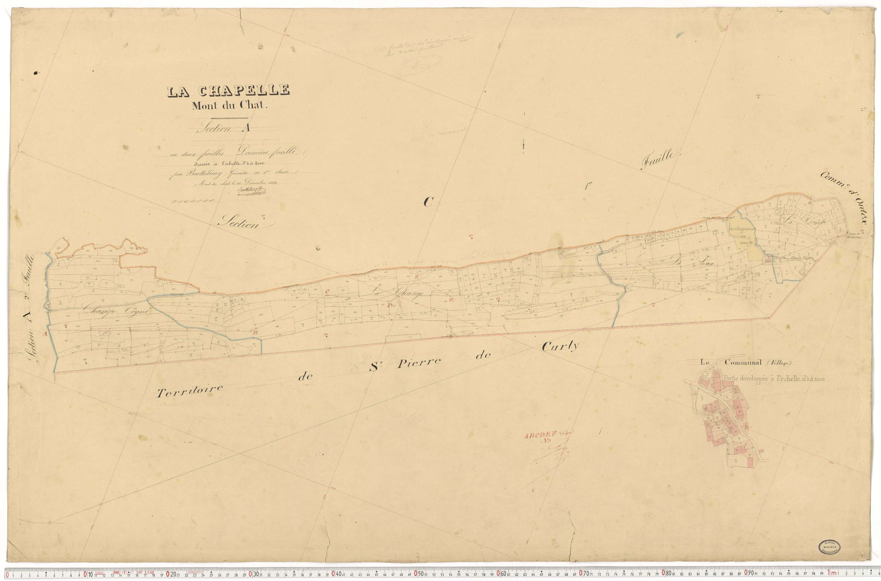 La Chapelle - Plans cadastraux du premier cadastre français.