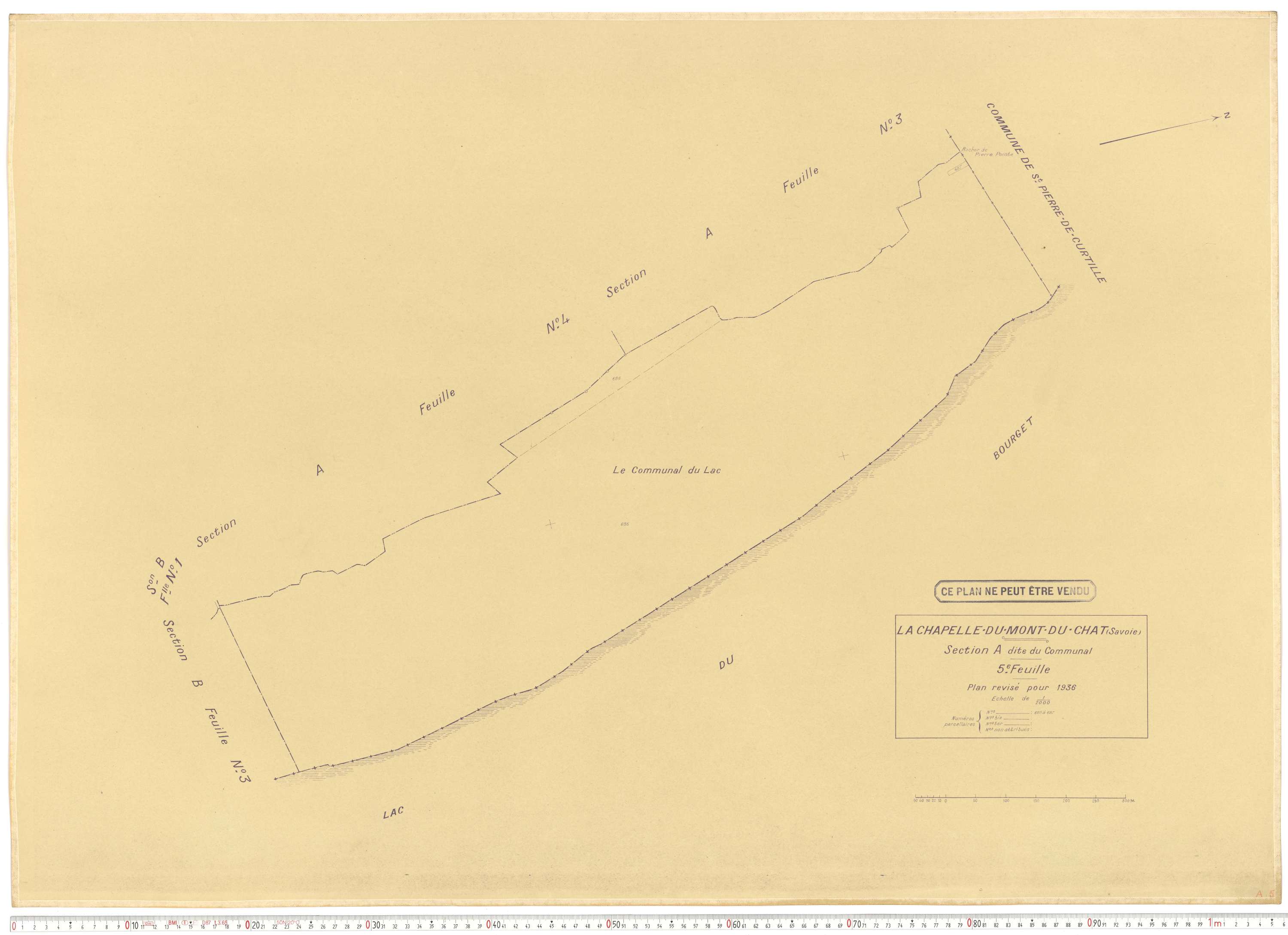 La Chapelle - Plans cadastraux du cadastre rénové en 1936 et mis à jour en 1988.