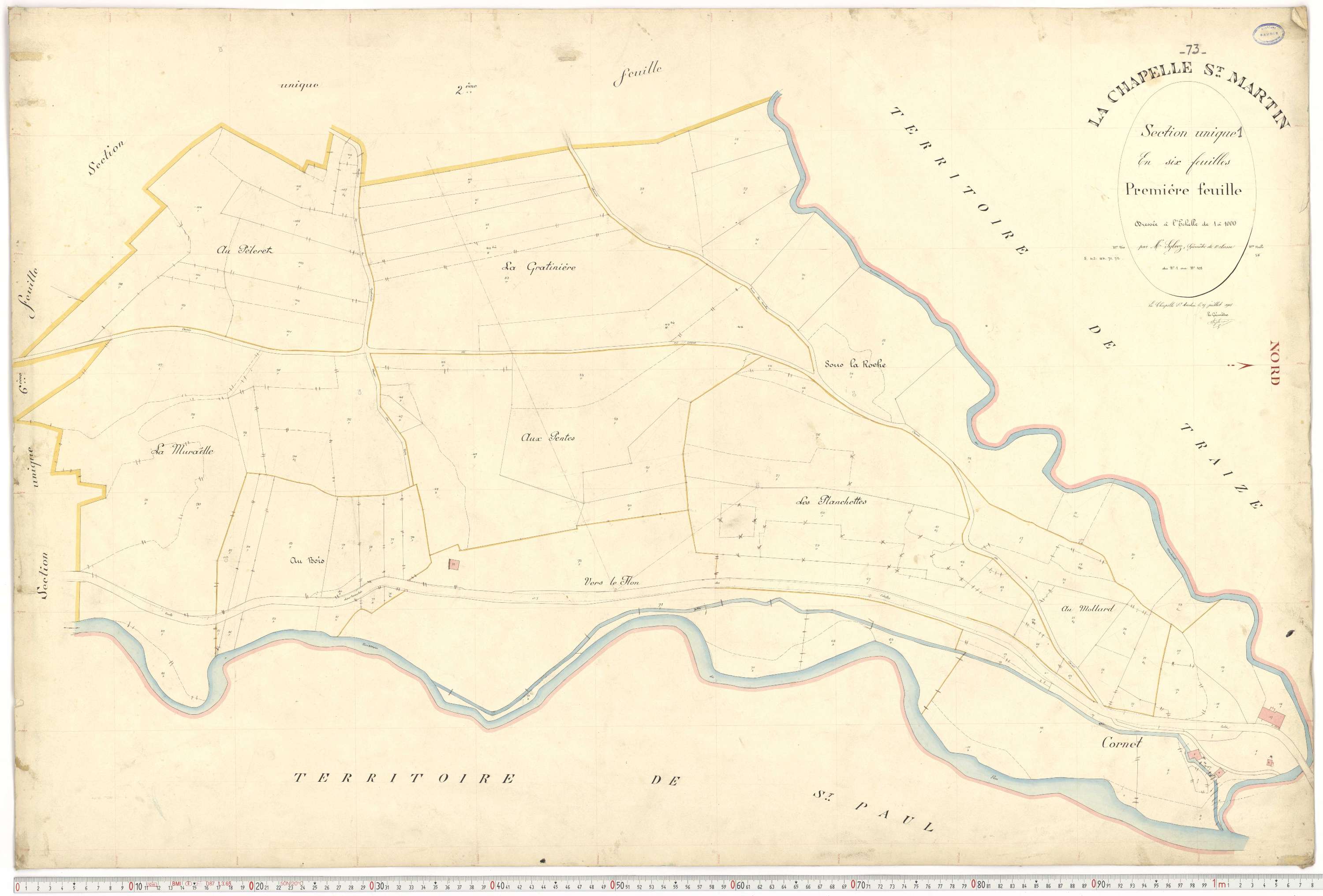 La Chapelle - Plans cadastraux du premier cadastre français.