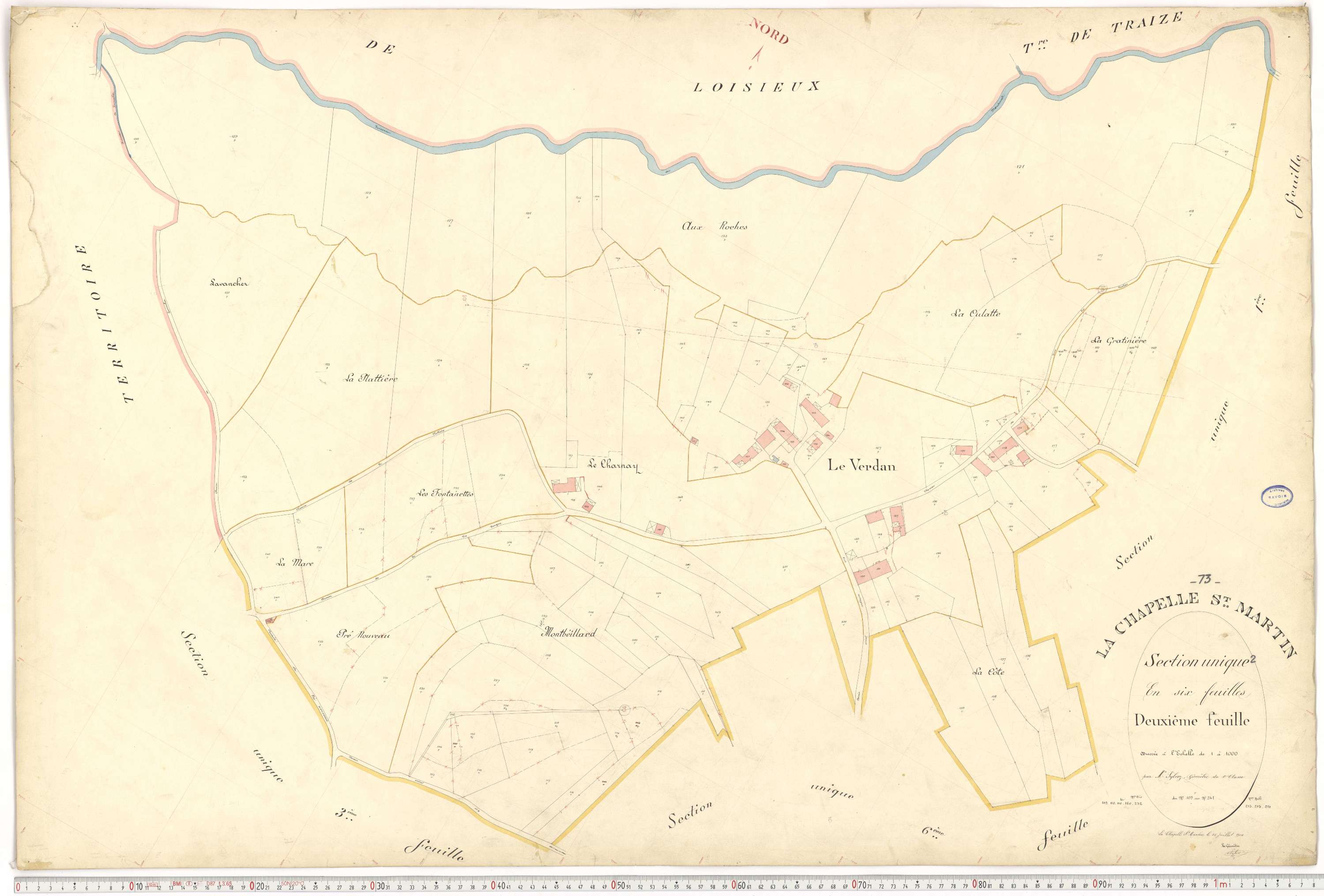 La Chapelle - Plans cadastraux du premier cadastre français.