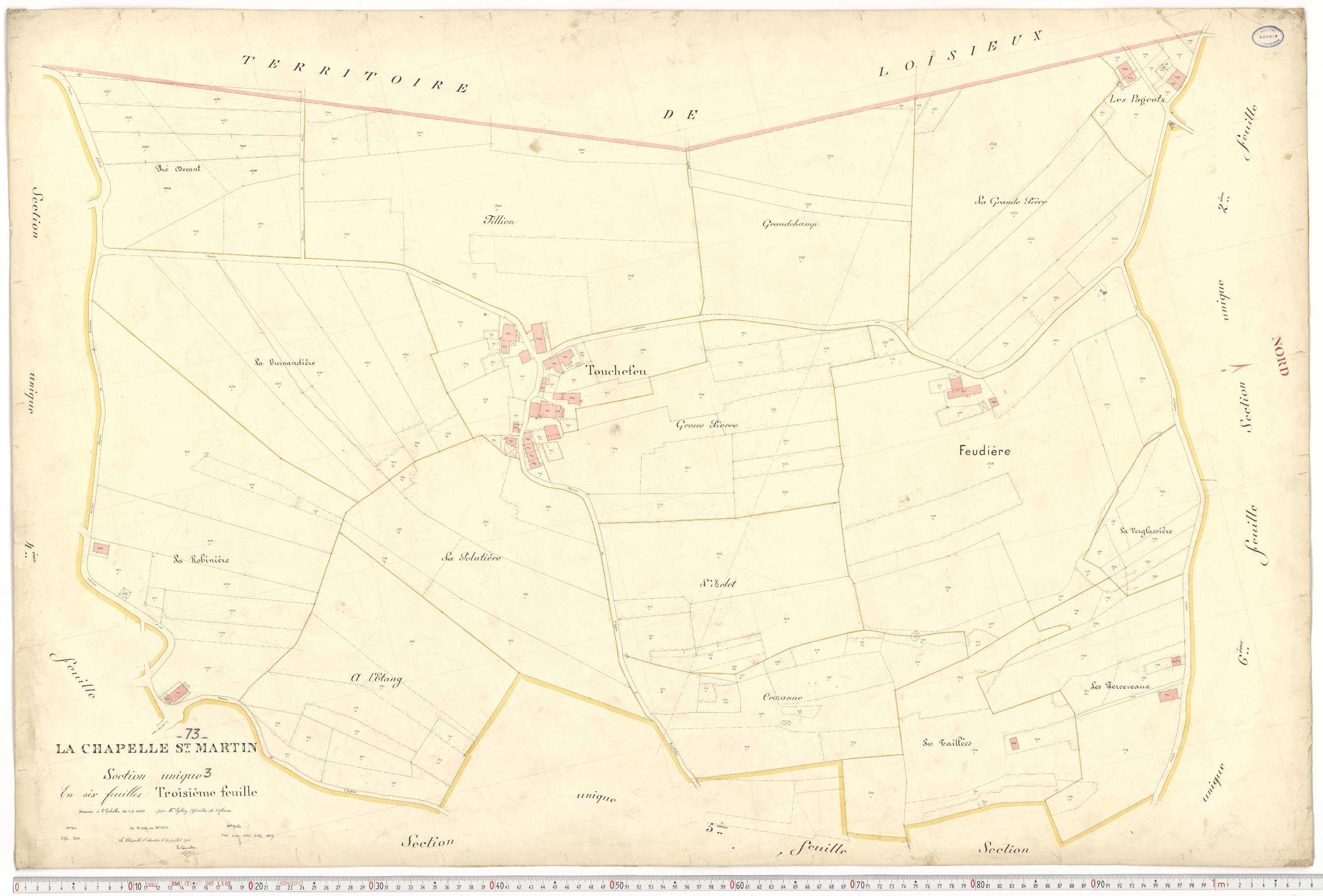 La Chapelle - Plans cadastraux du premier cadastre français.