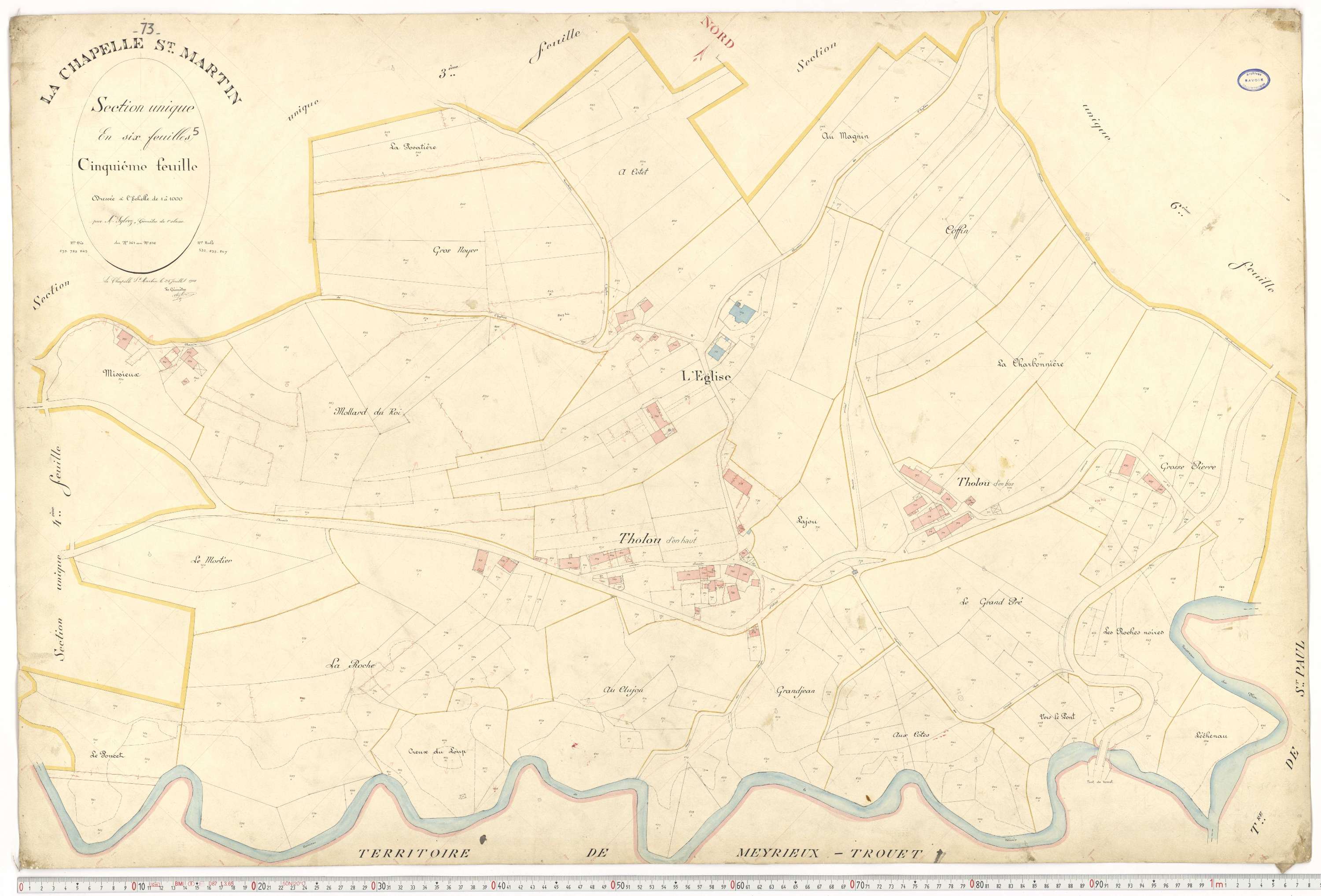La Chapelle - Plans cadastraux du premier cadastre français.