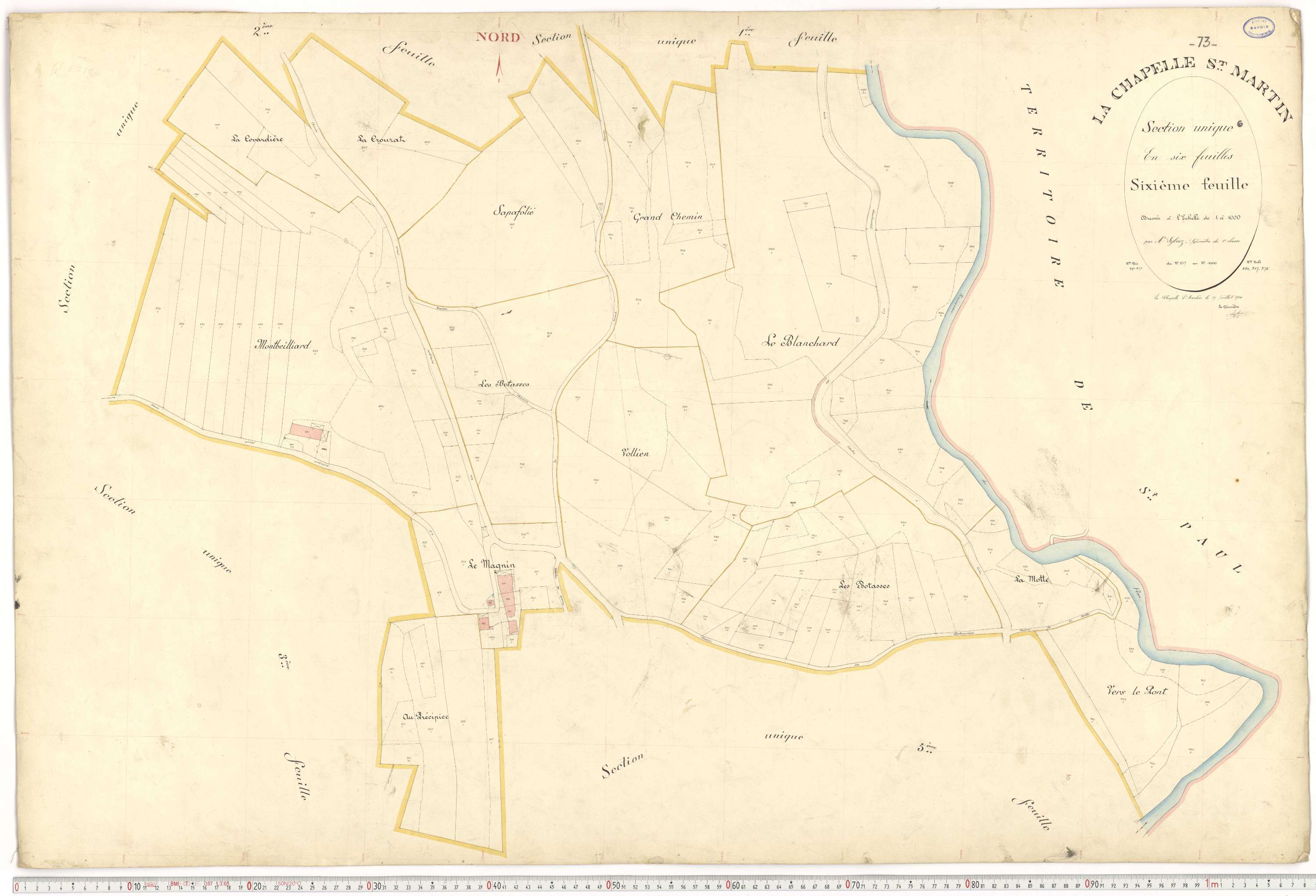 La Chapelle - Plans cadastraux du premier cadastre français.