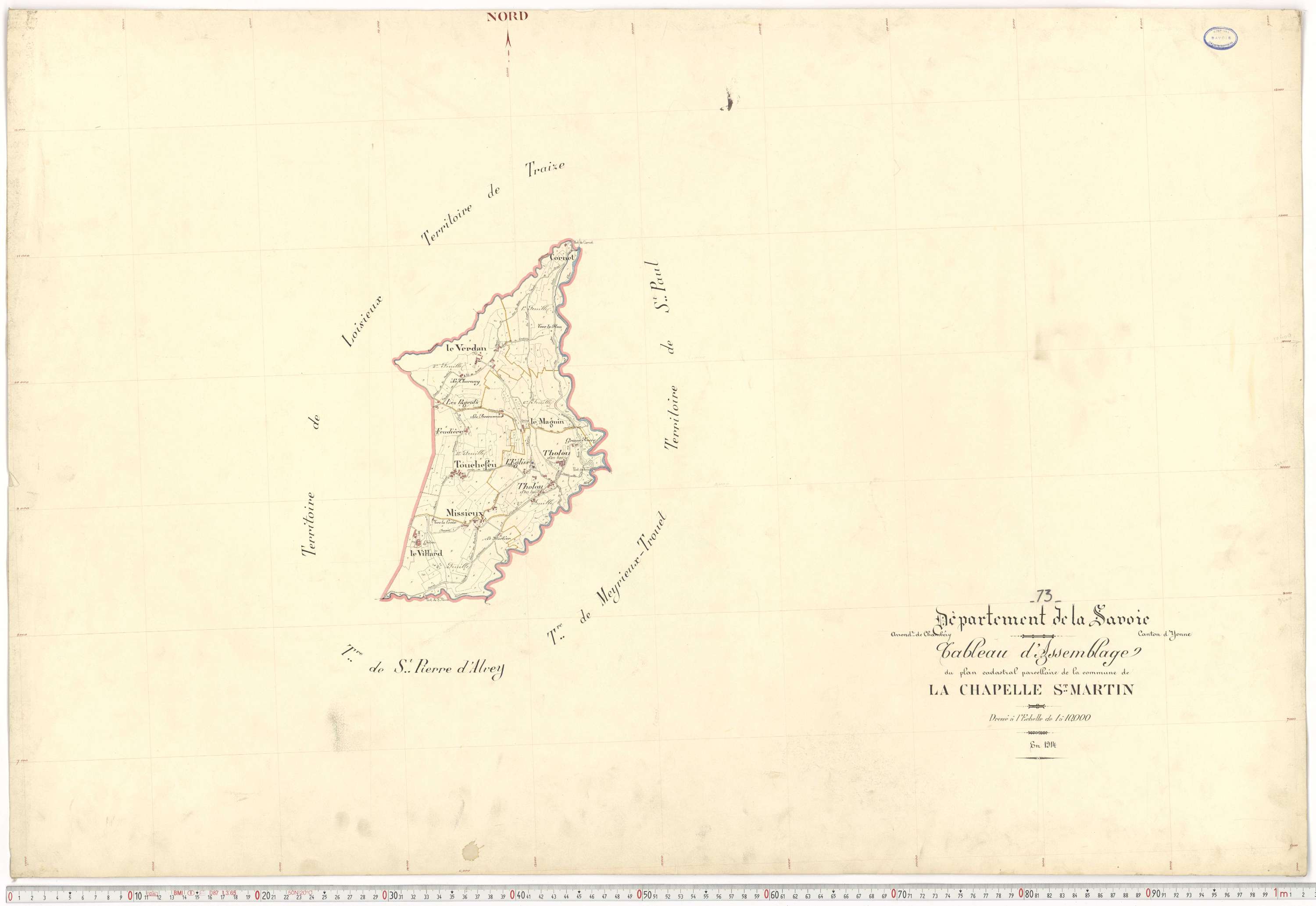 La Chapelle - Plans cadastraux du premier cadastre français.