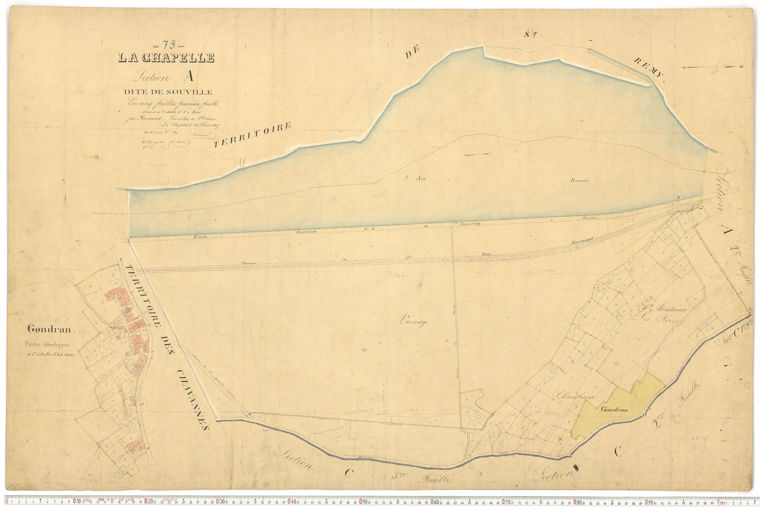 La Chapelle - Plans cadastraux du premier cadastre français.