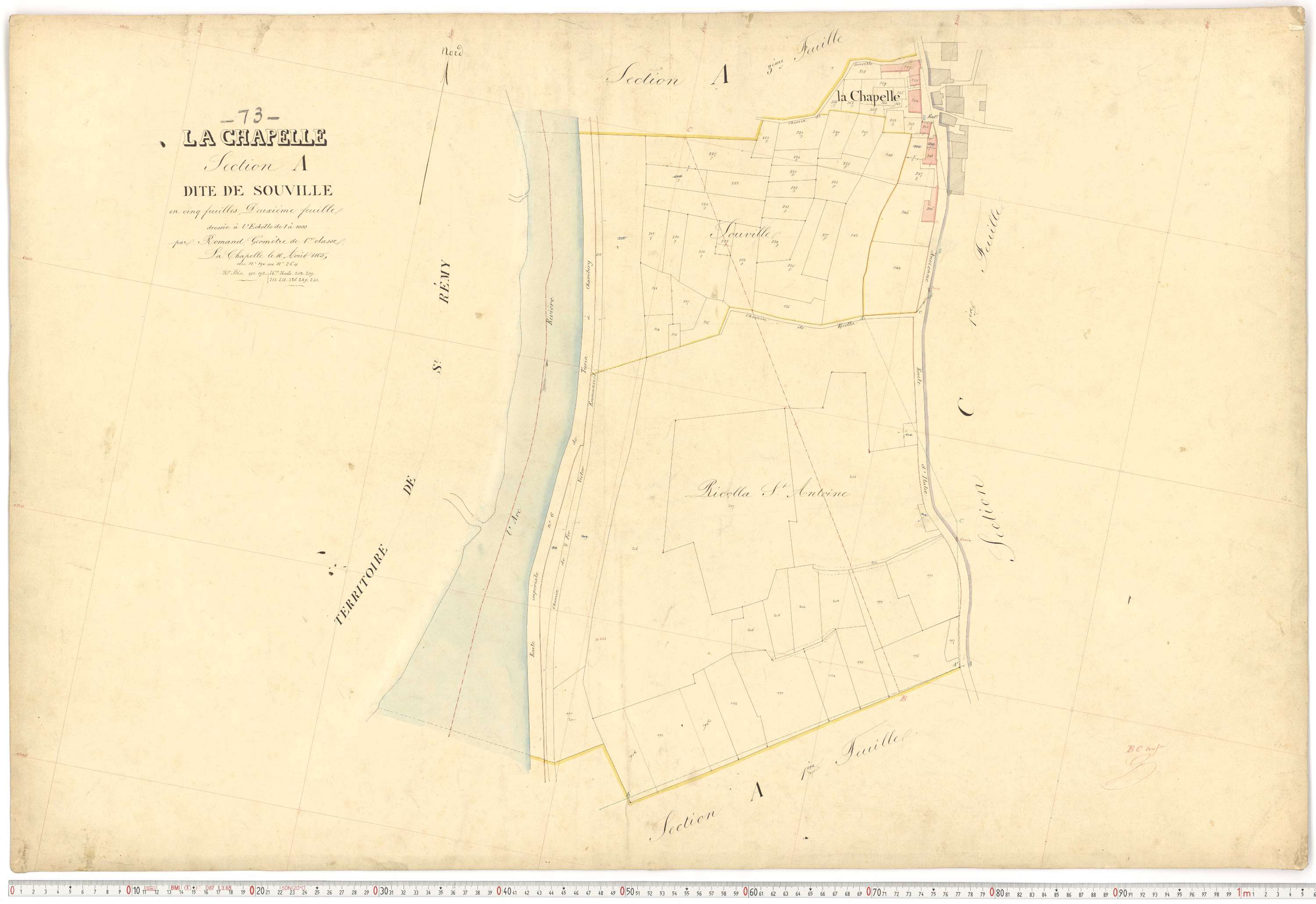 La Chapelle - Plans cadastraux du premier cadastre français.
