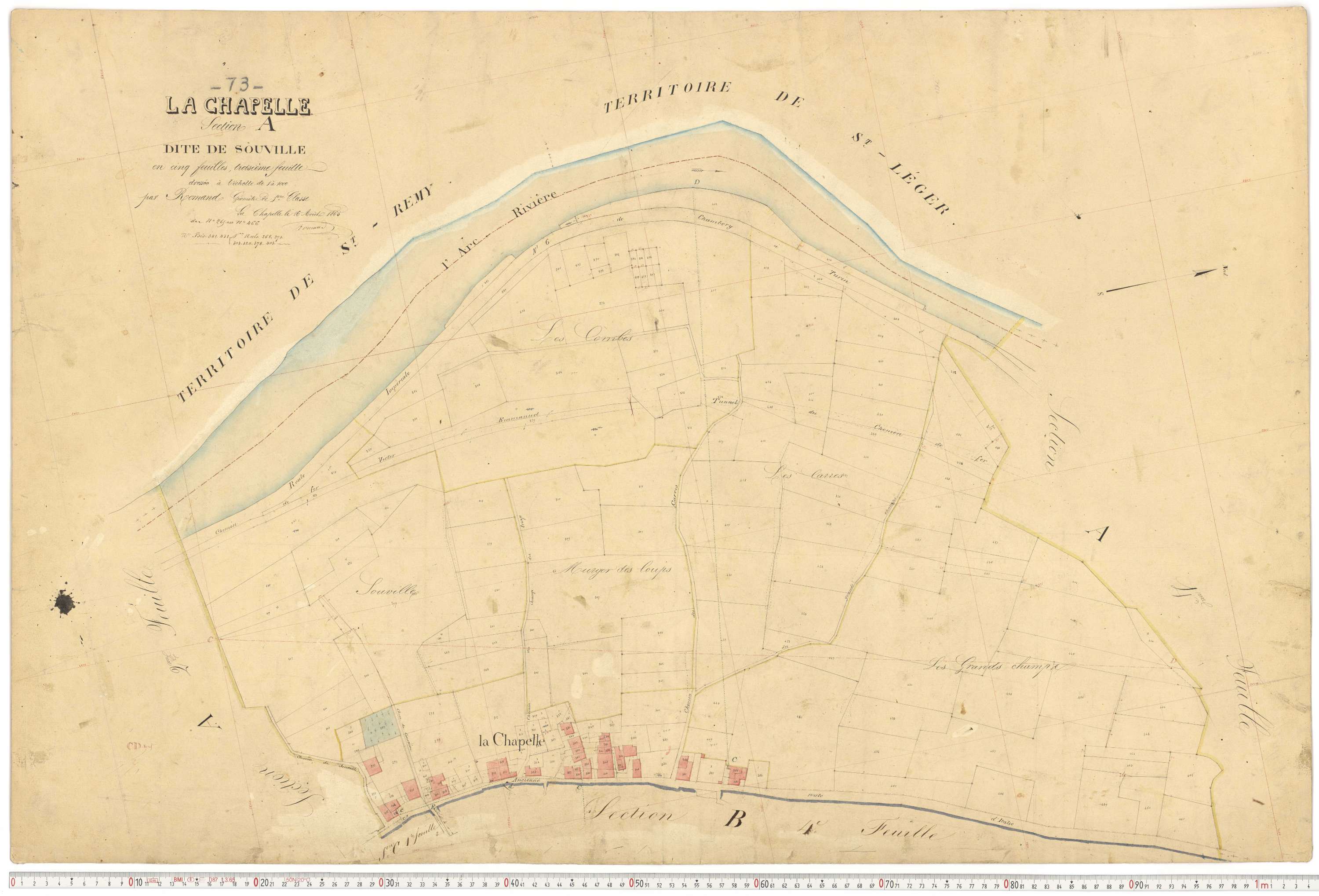 La Chapelle - Plans cadastraux du premier cadastre français.