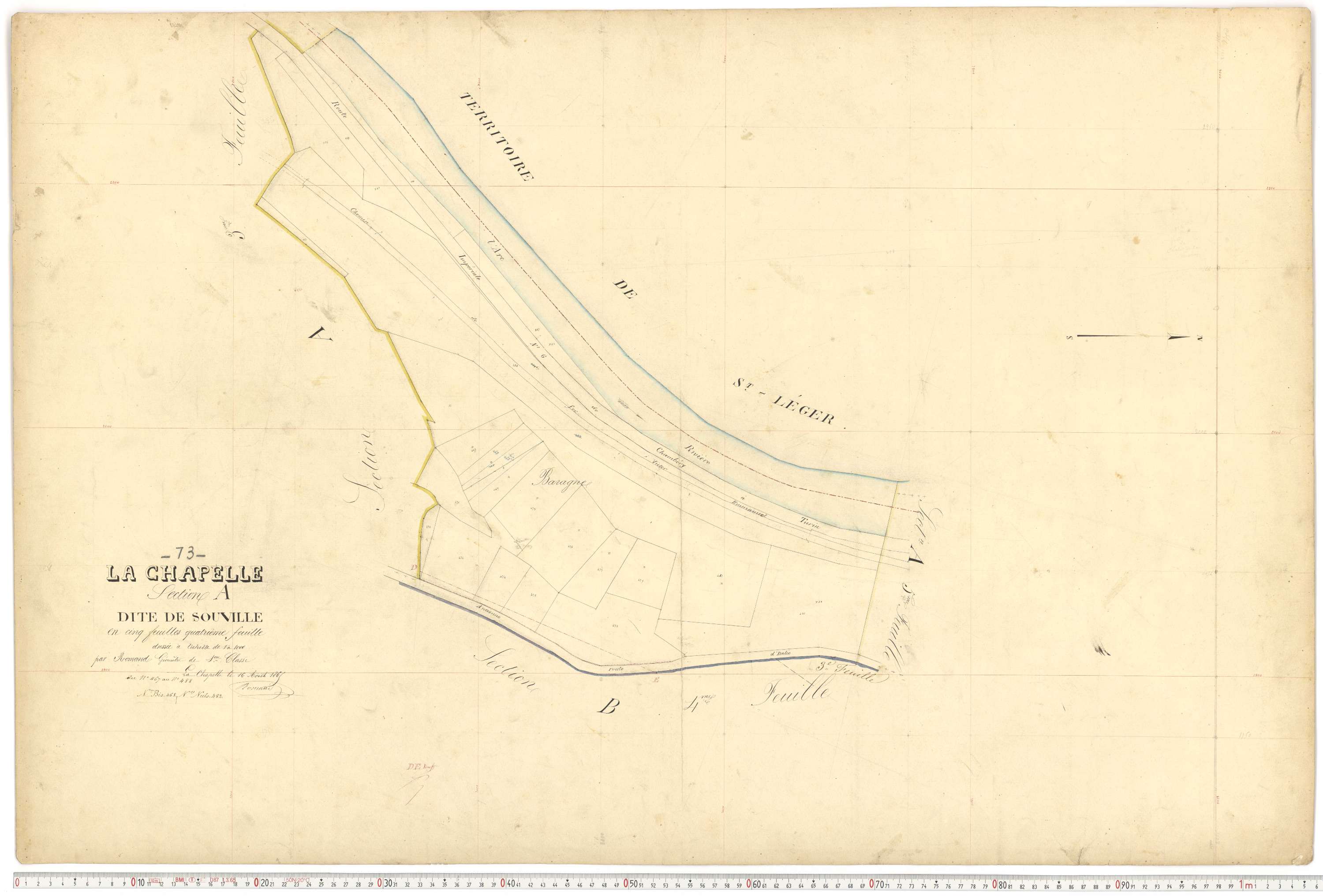 La Chapelle - Plans cadastraux du premier cadastre français.