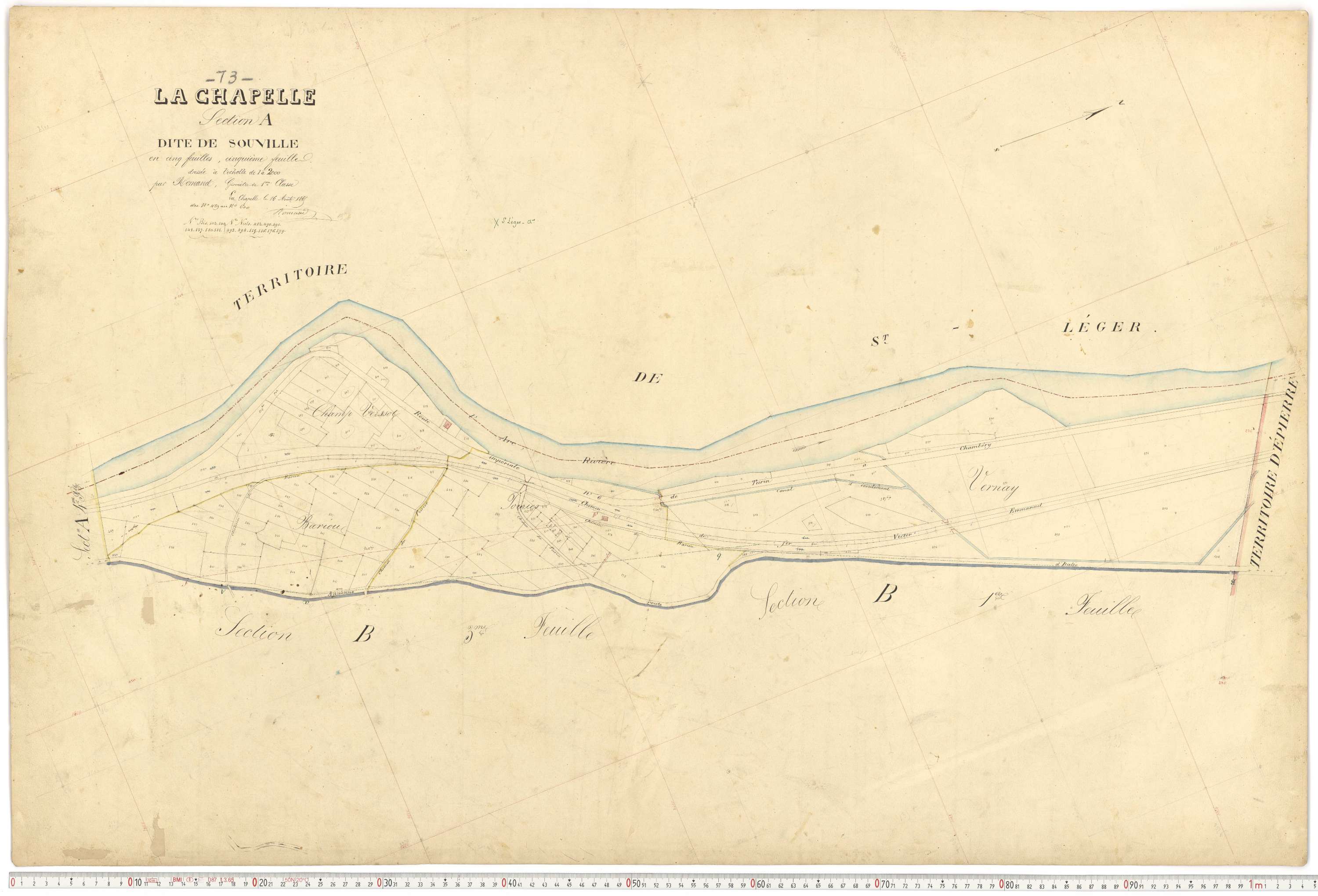 La Chapelle - Plans cadastraux du premier cadastre français.