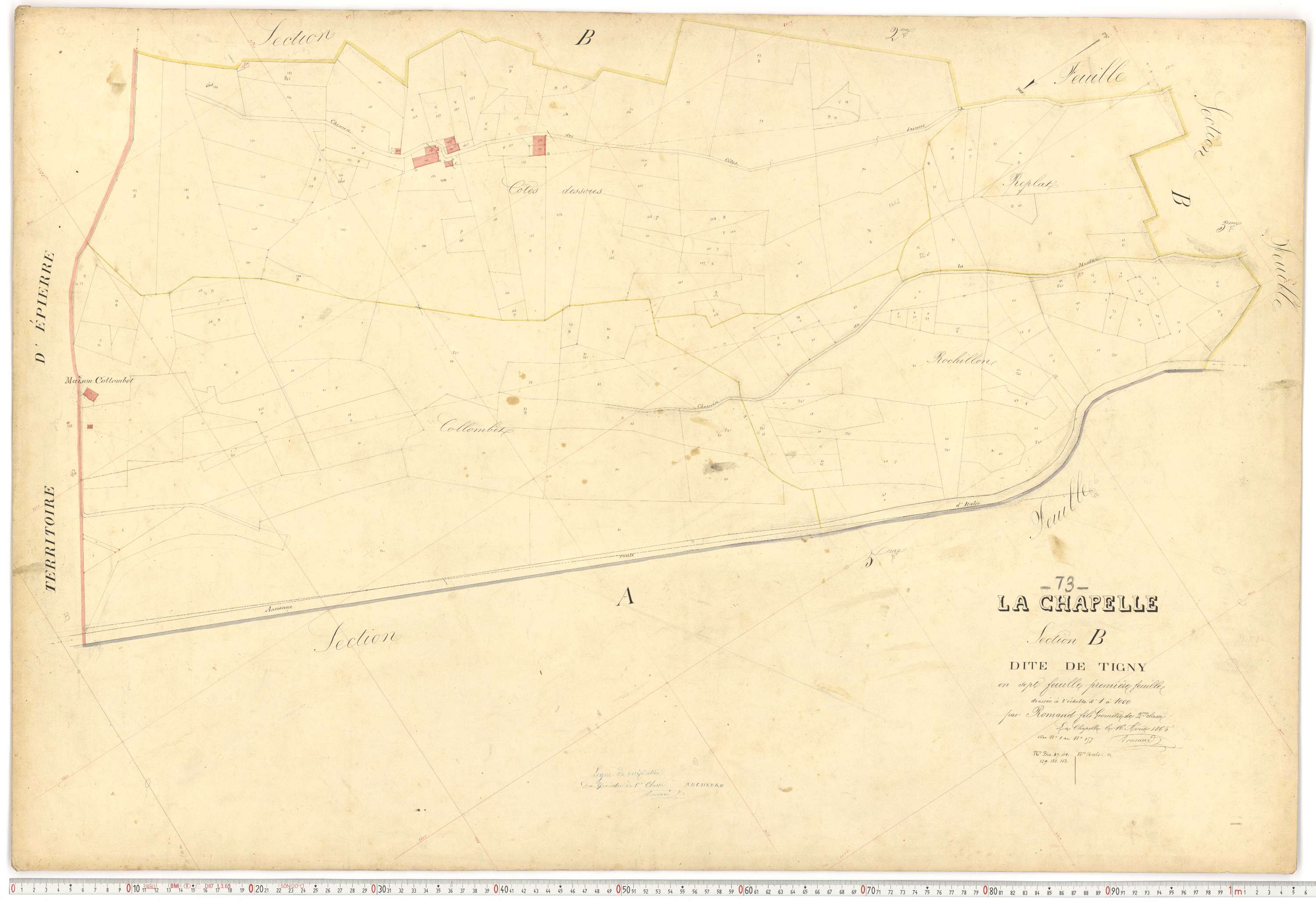 La Chapelle - Plans cadastraux du premier cadastre français.